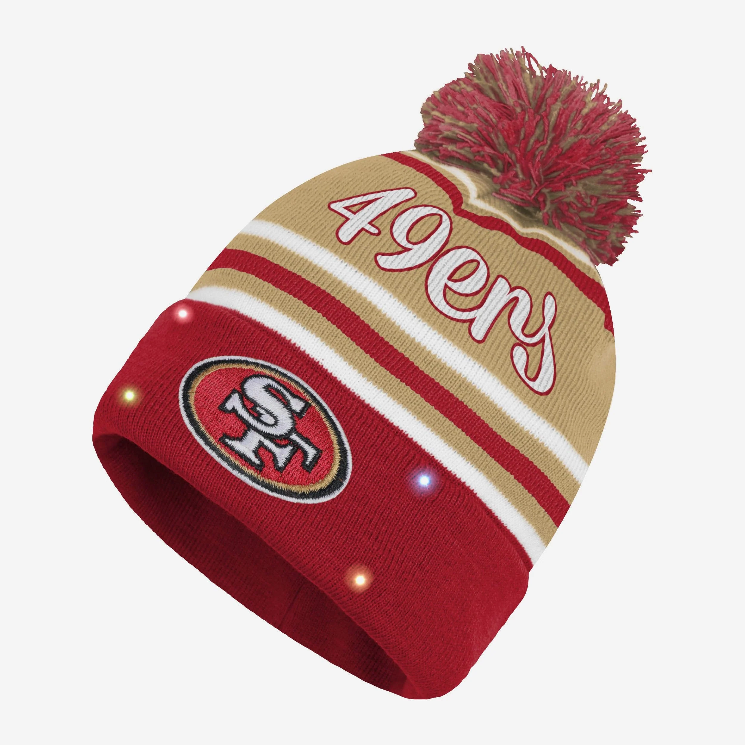 San Francisco 49ers Womens Wordmark Script Light Up Beanie