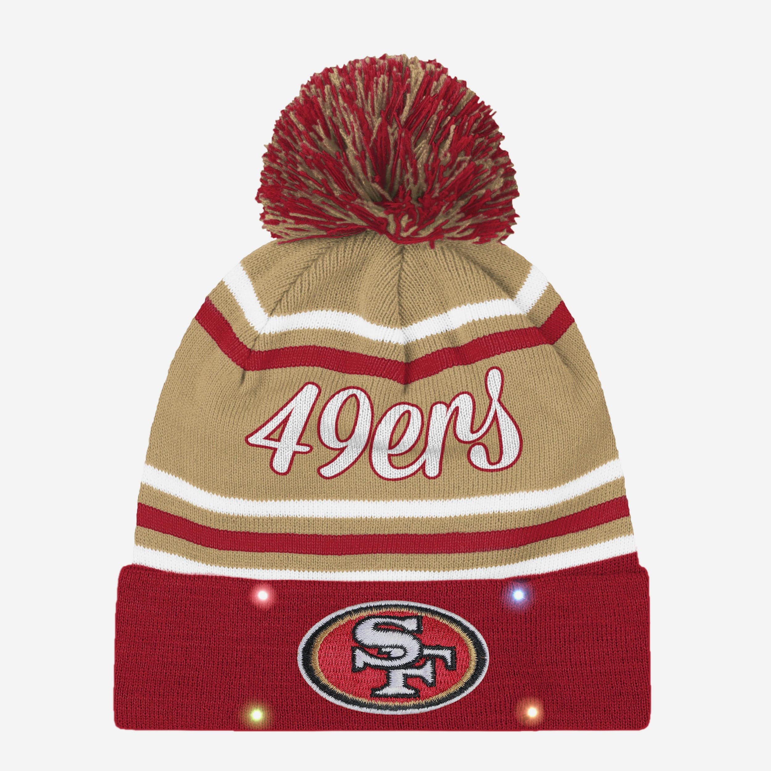 San Francisco 49ers Womens Wordmark Script Light Up Beanie - Image 2