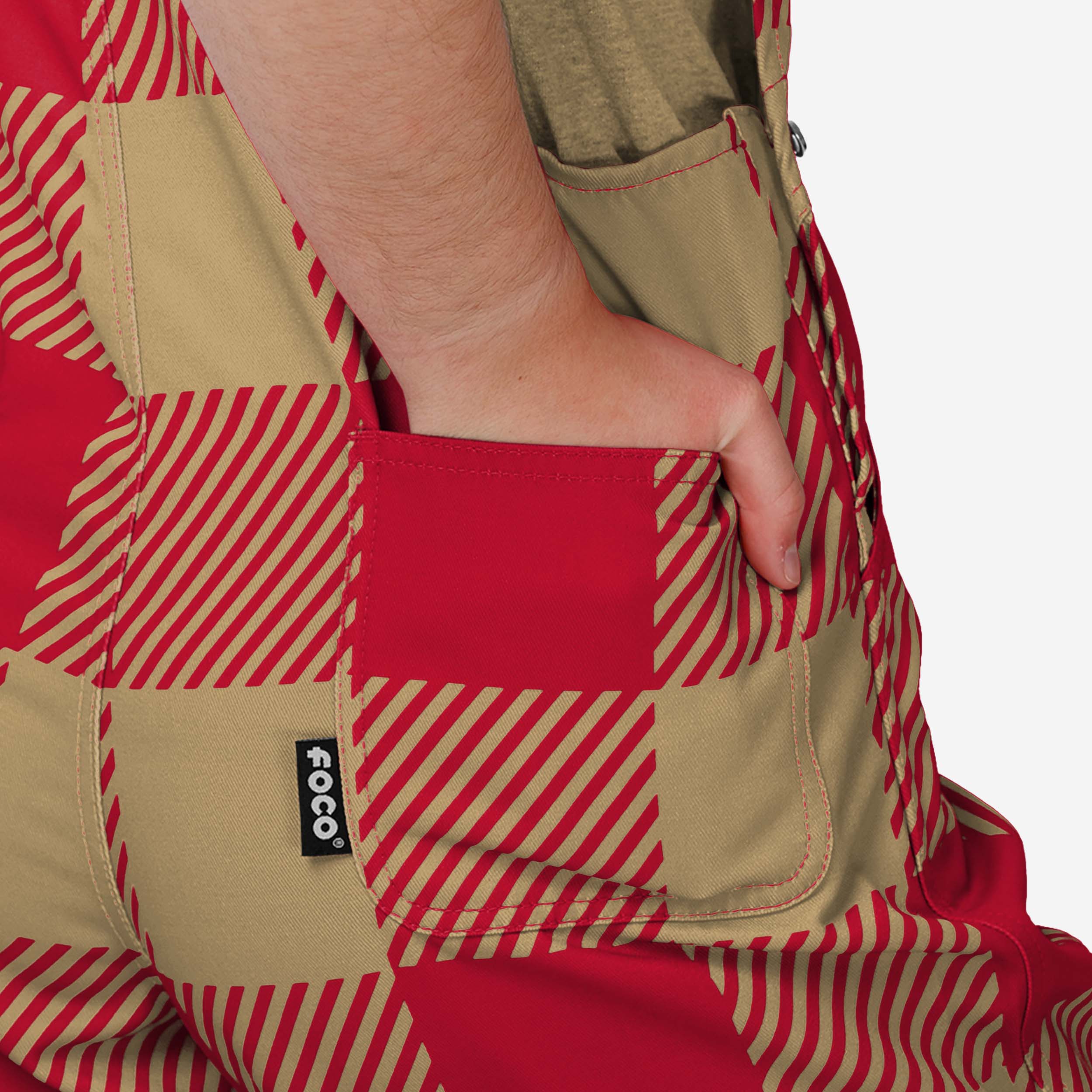 San Francisco 49ers Youth Plaid Bib Overalls - Image 6