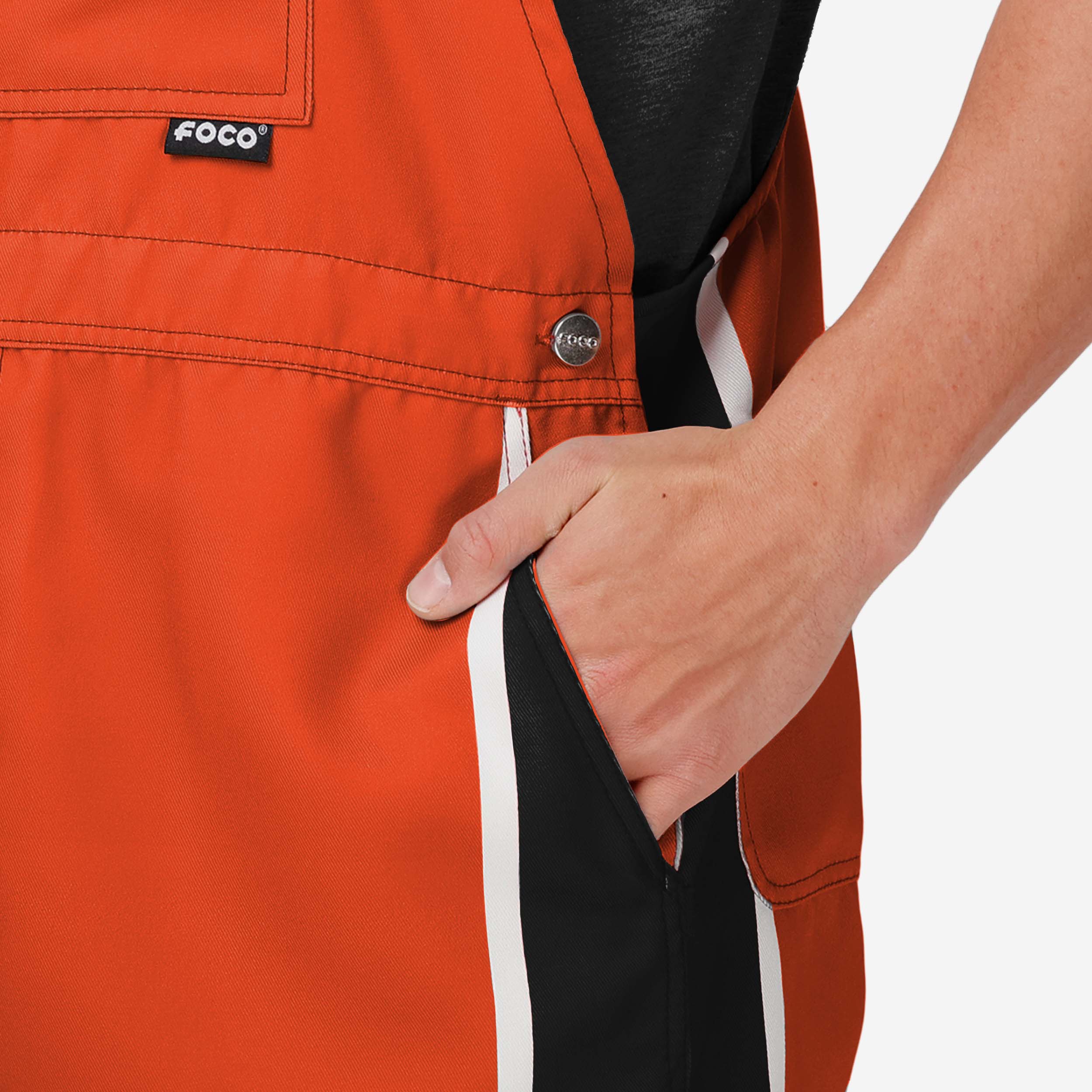San Francisco Giants Mens Team Stripe Bib Shortalls - Image 4
