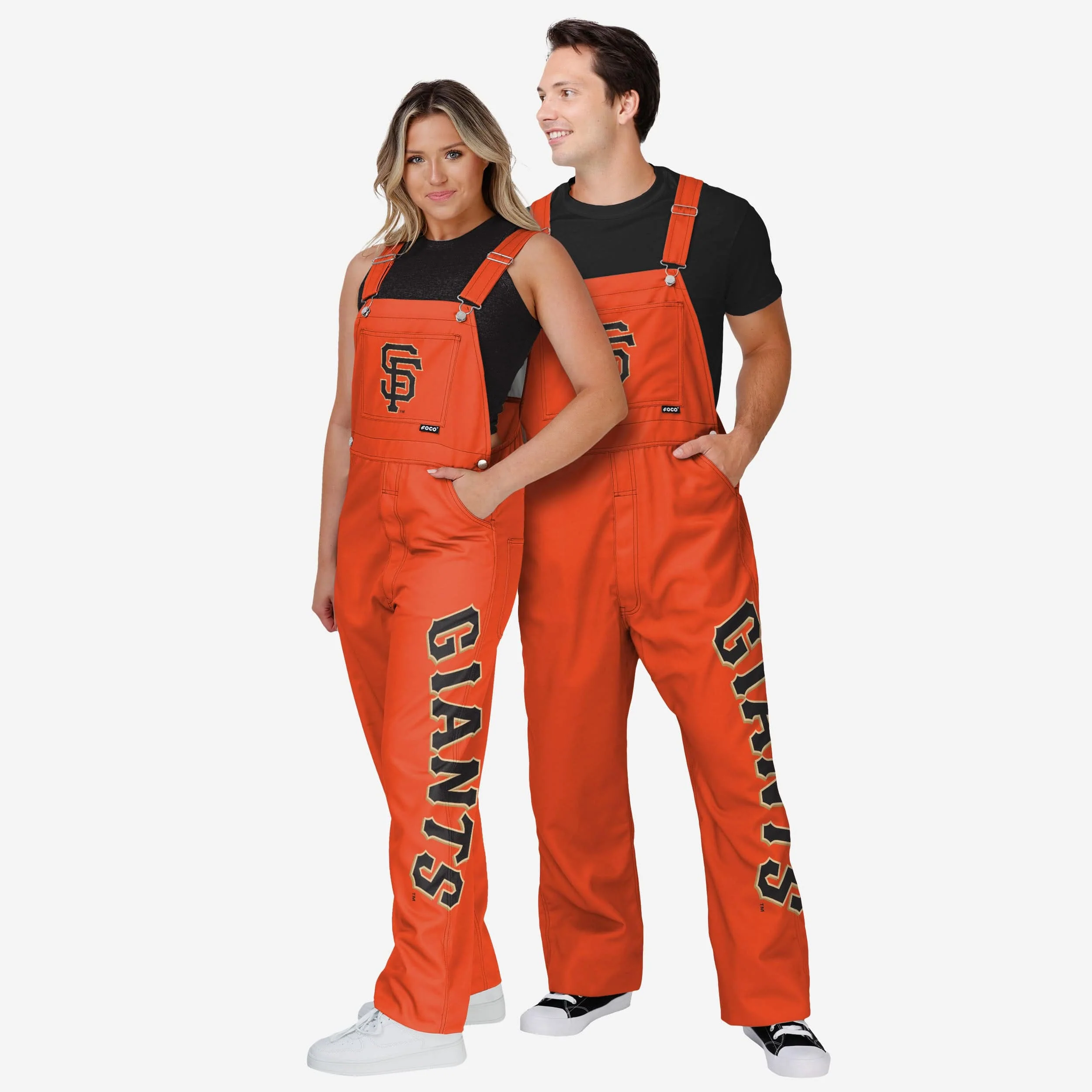 San Francisco Giants Womens Big Logo Bib Overalls - Image 3