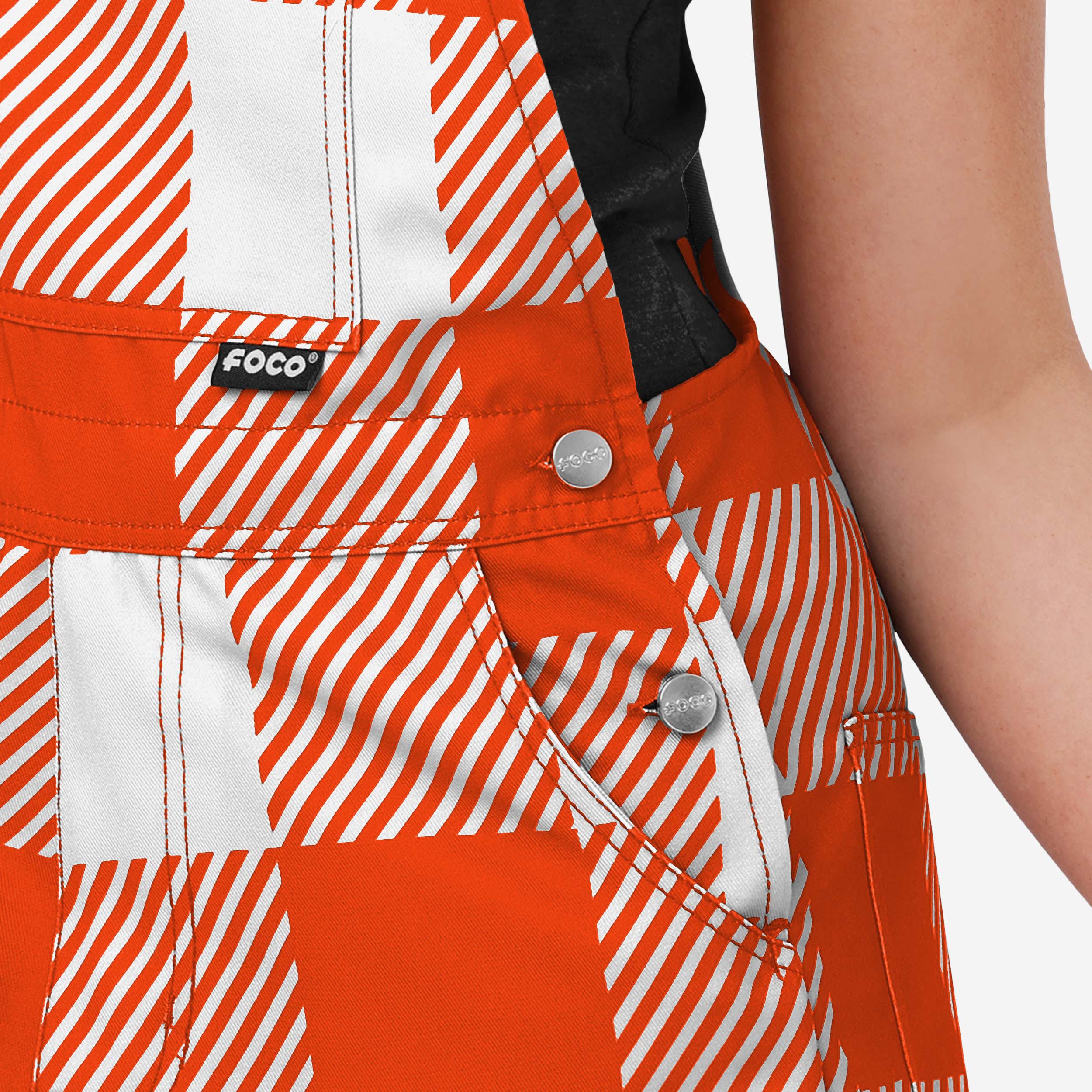San Francisco Giants Womens Plaid Bib Shortalls - Image 4