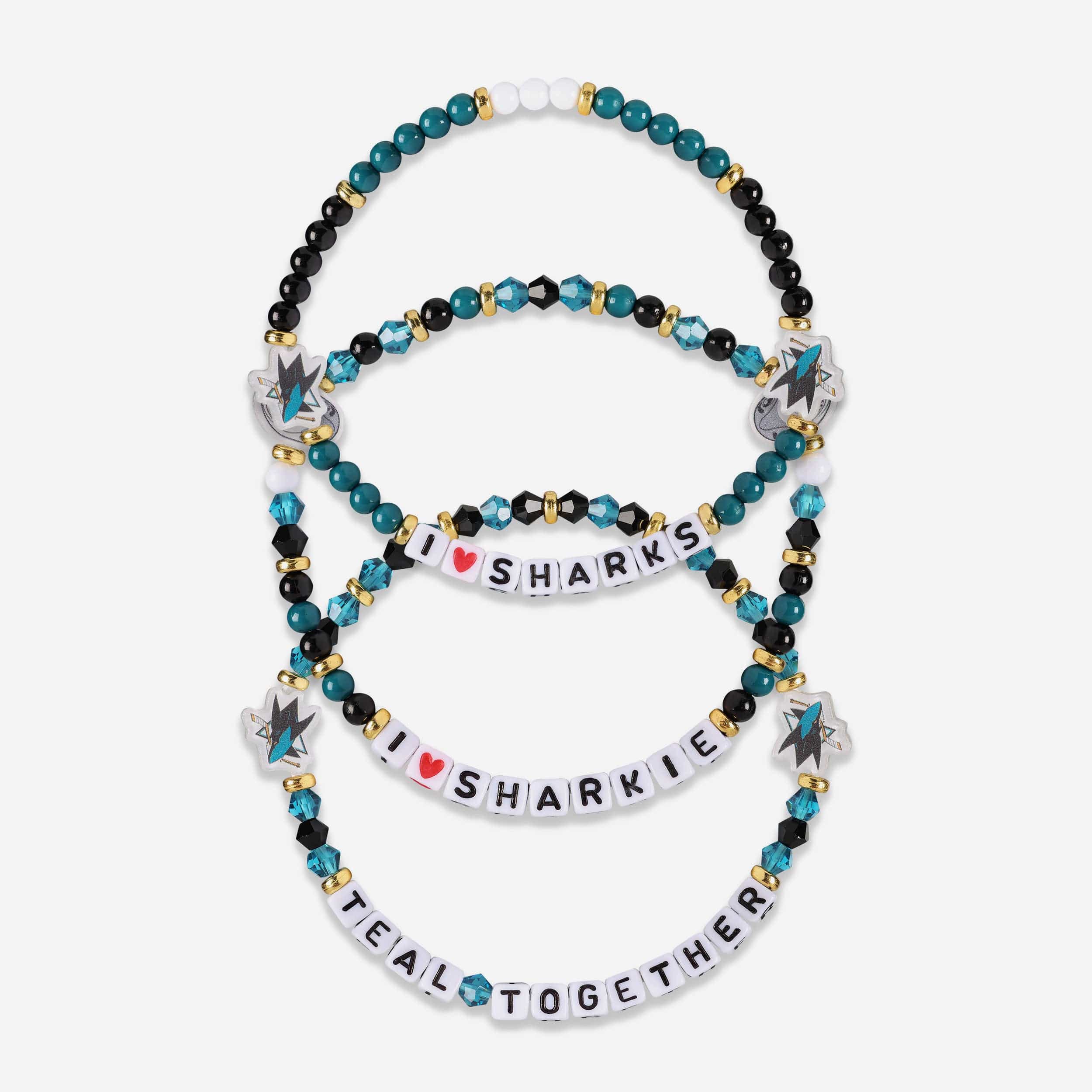 San Jose Sharks 3 Pack Friendship Bracelet