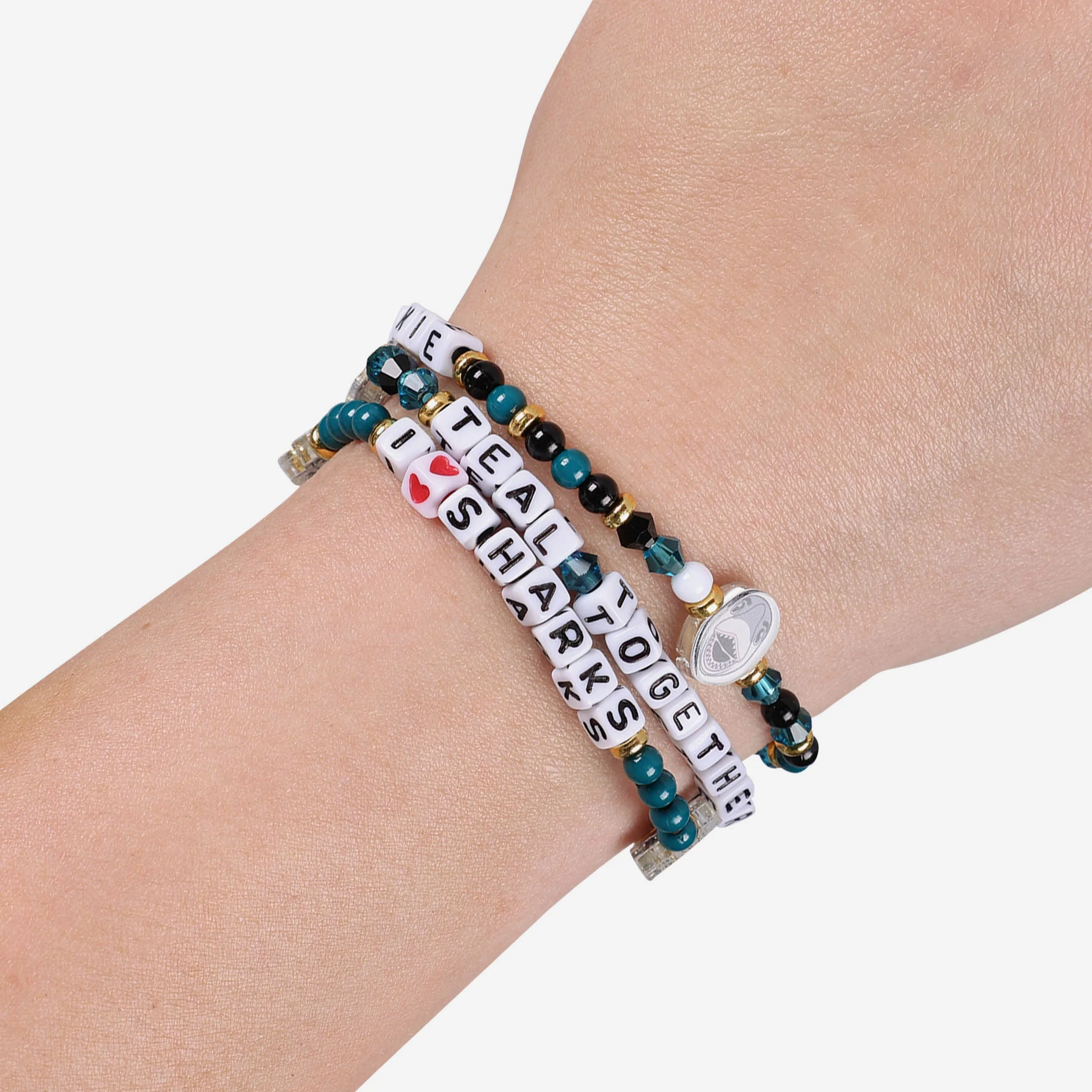 San Jose Sharks 3 Pack Friendship Bracelet - Image 4