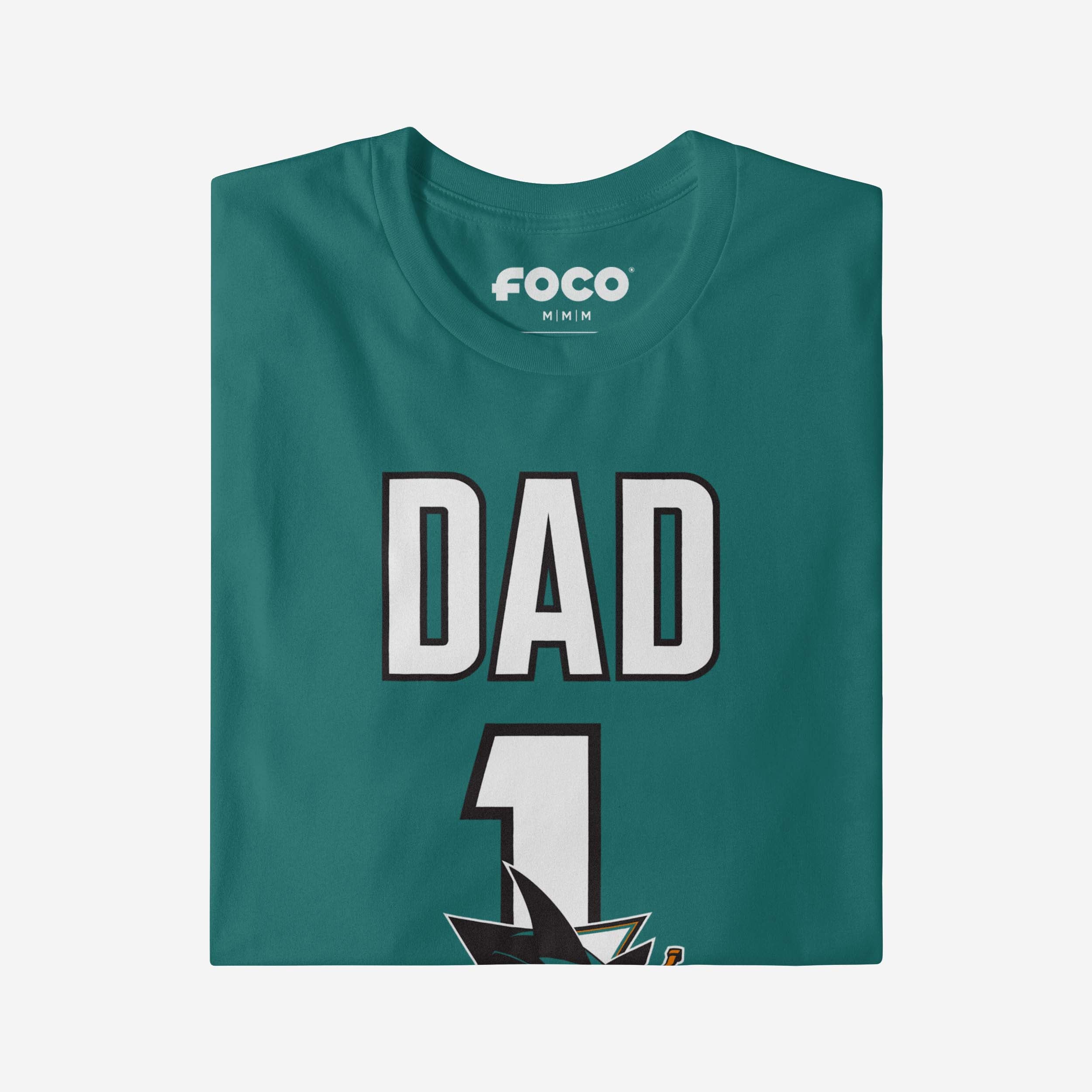 San Jose Sharks Number 1 Dad T-Shirt - Image 3