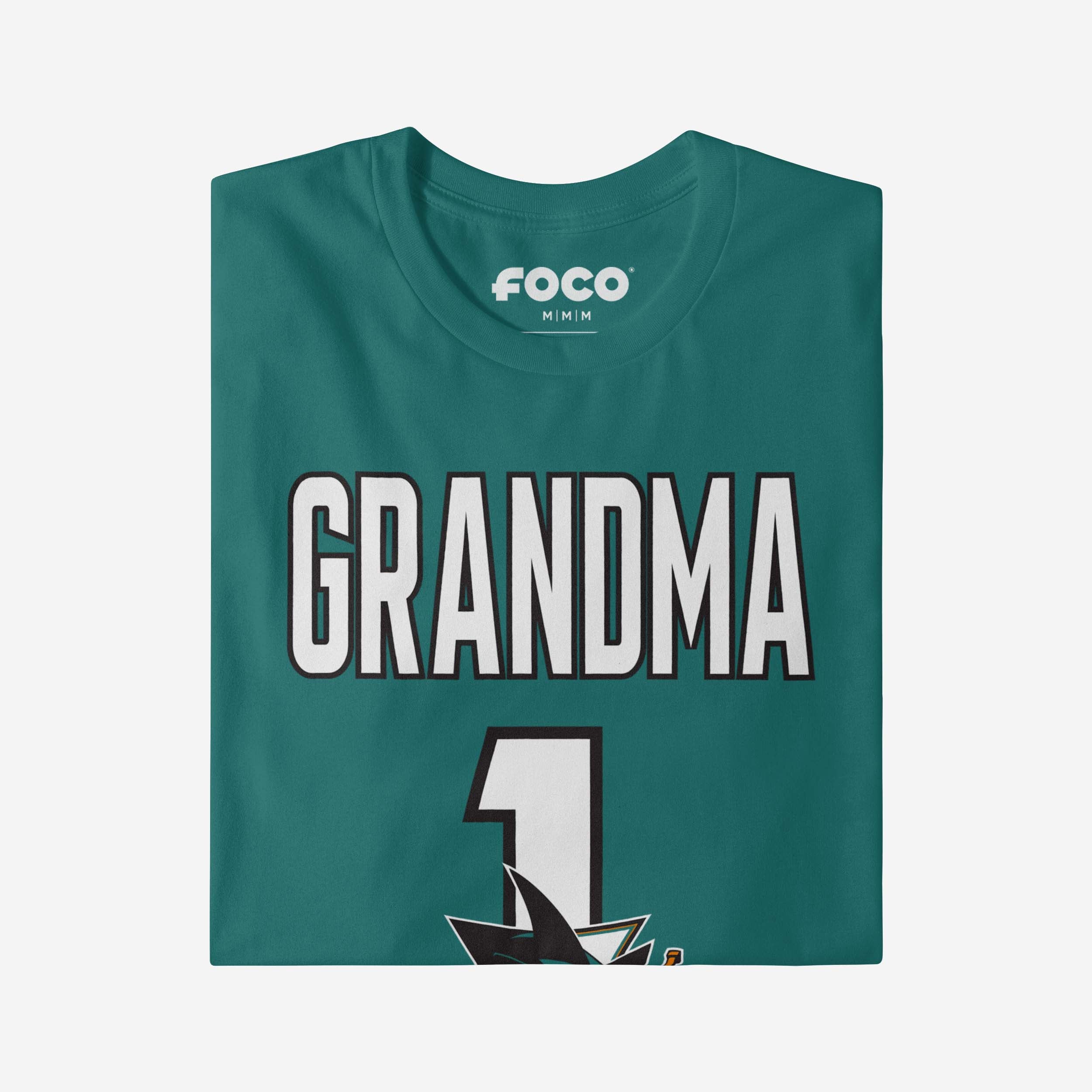 San Jose Sharks Number 1 Grandma T-Shirt - Image 3