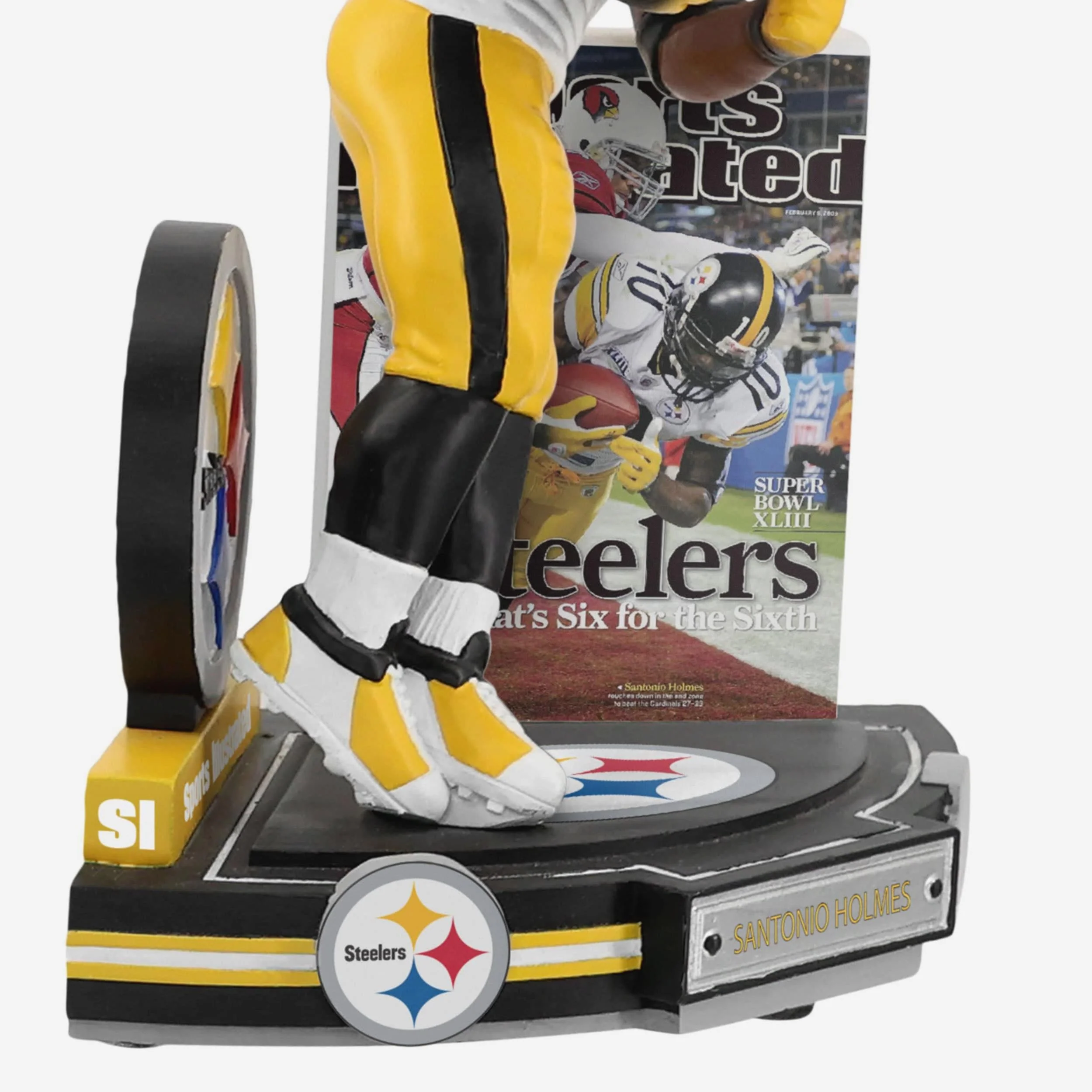 Santonio Holmes Pittsburgh Steelers Six For Sixth Super Bowl XLIII Sports Illustrated Cover Bobblehead - Image 3