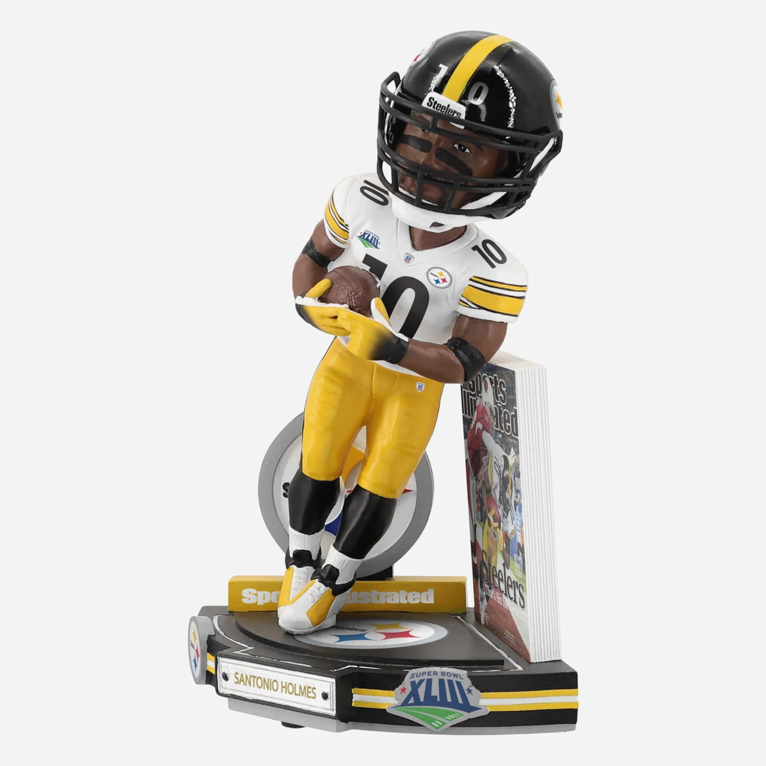 Santonio Holmes Pittsburgh Steelers Six For Sixth Super Bowl XLIII Sports Illustrated Cover Bobblehead - Image 5