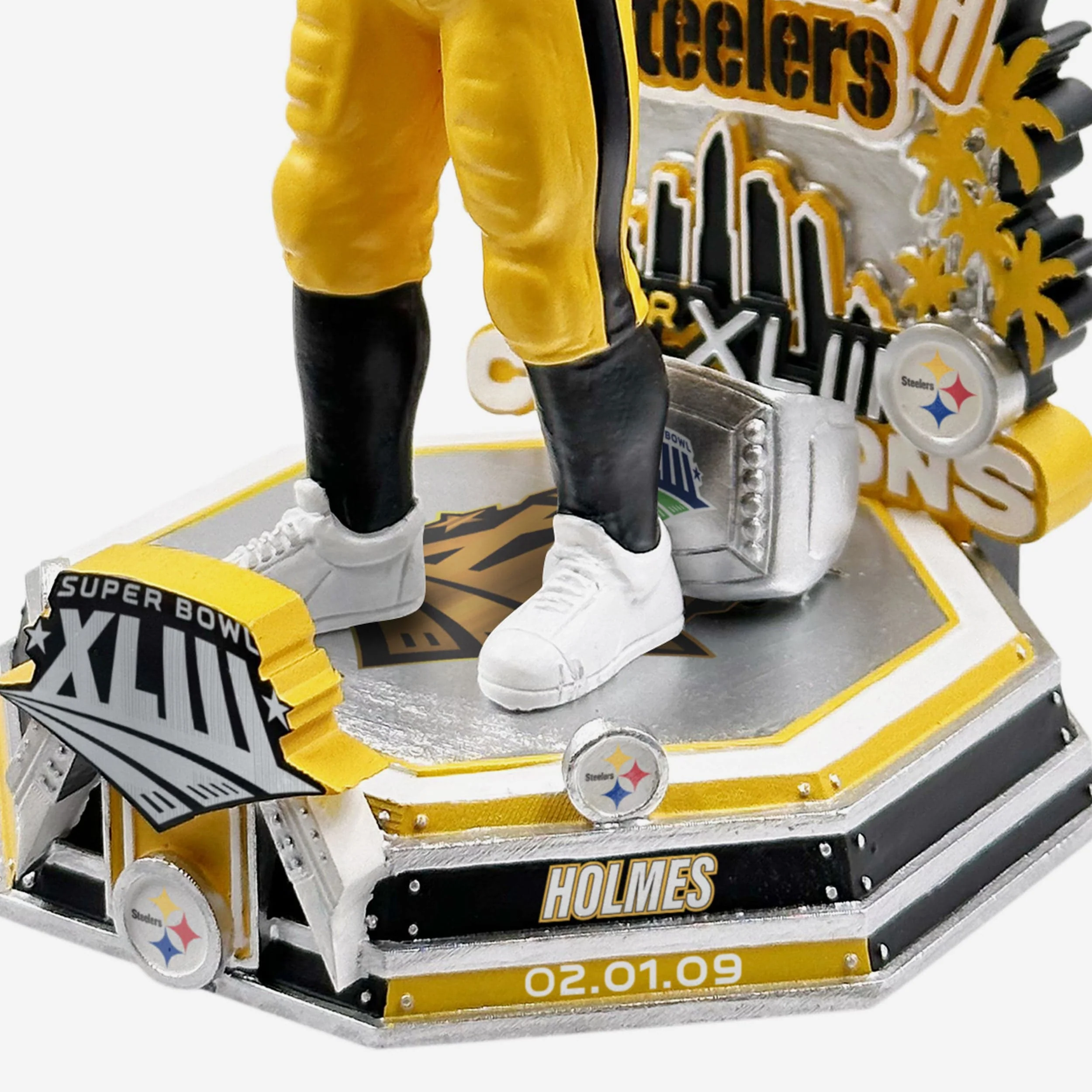 Santonio Holmes Pittsburgh Steelers Super Bowl XLIII Champions 15th Anniversary Bobblehead - Image 3