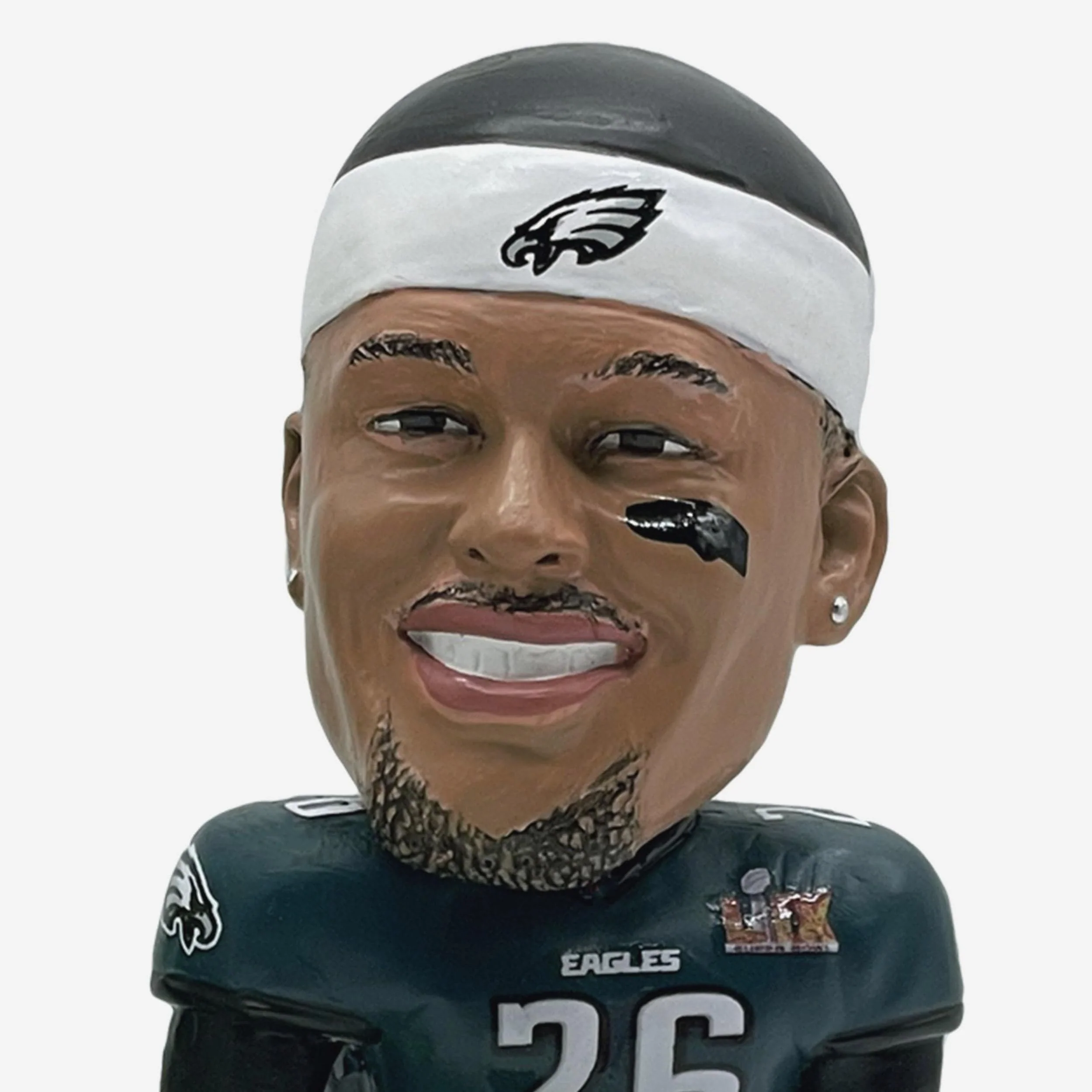 Saquon Barkley & Cooper DeJean Philadelphia Eagles Super Bowl LIX Champions Birthday Dual Bobblehead - Image 2