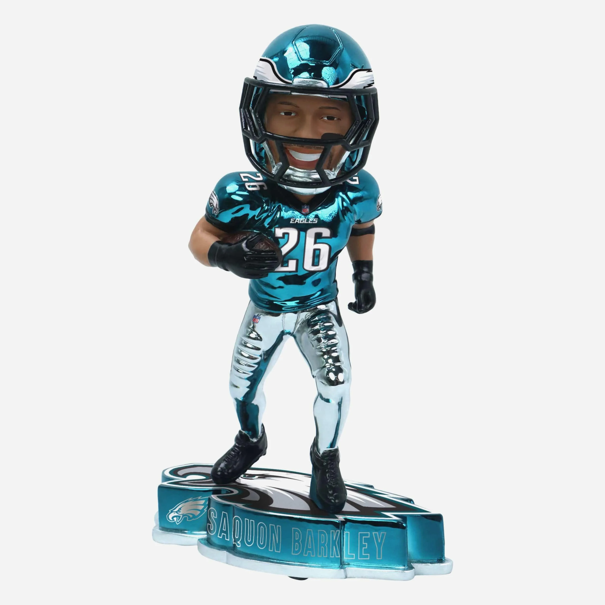 Saquon Barkley Philadelphia Eagles Electroplated Edition Bobblehead - Image 4