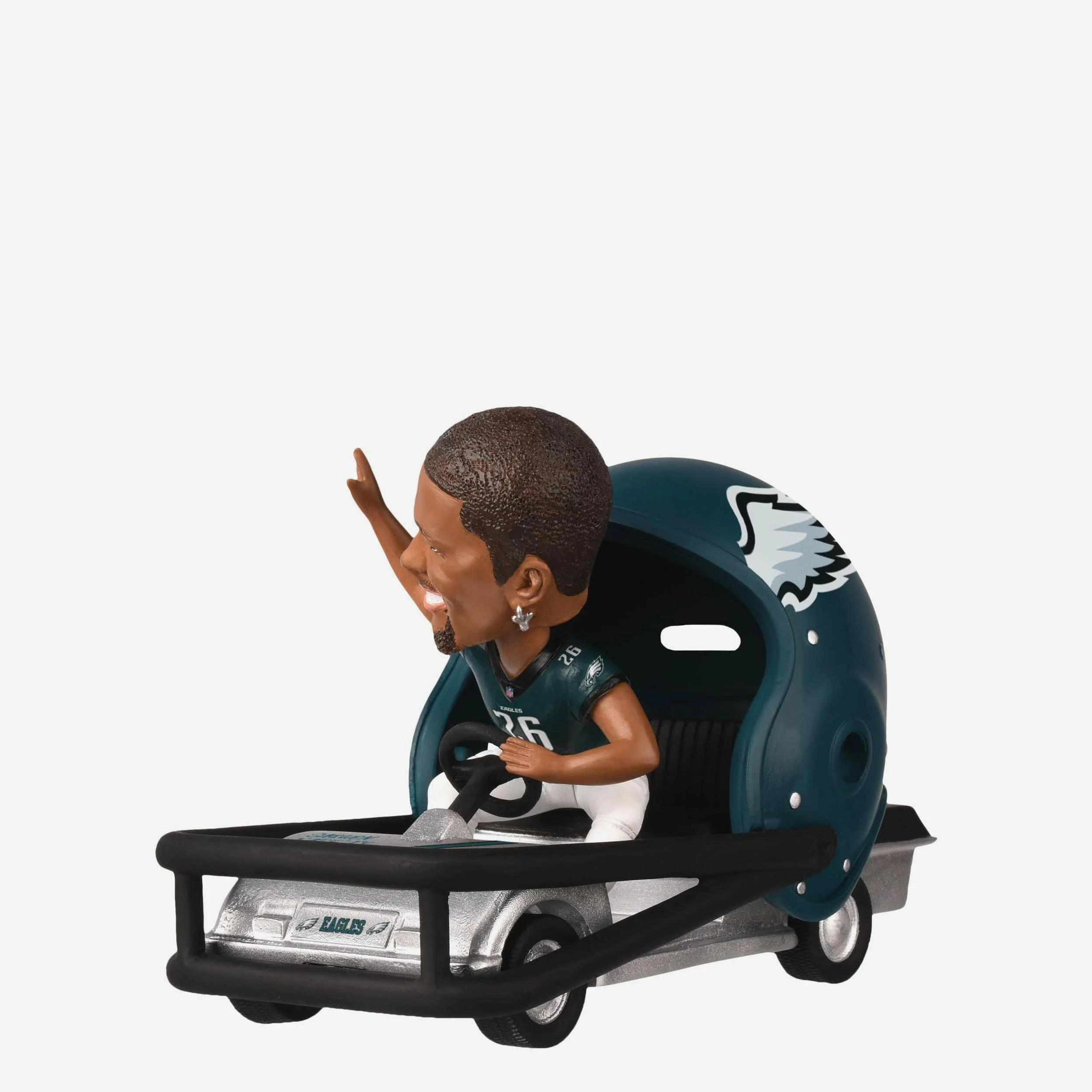 Saquon Barkley Philadelphia Eagles Helmet Cart Bobblehead - Image 4