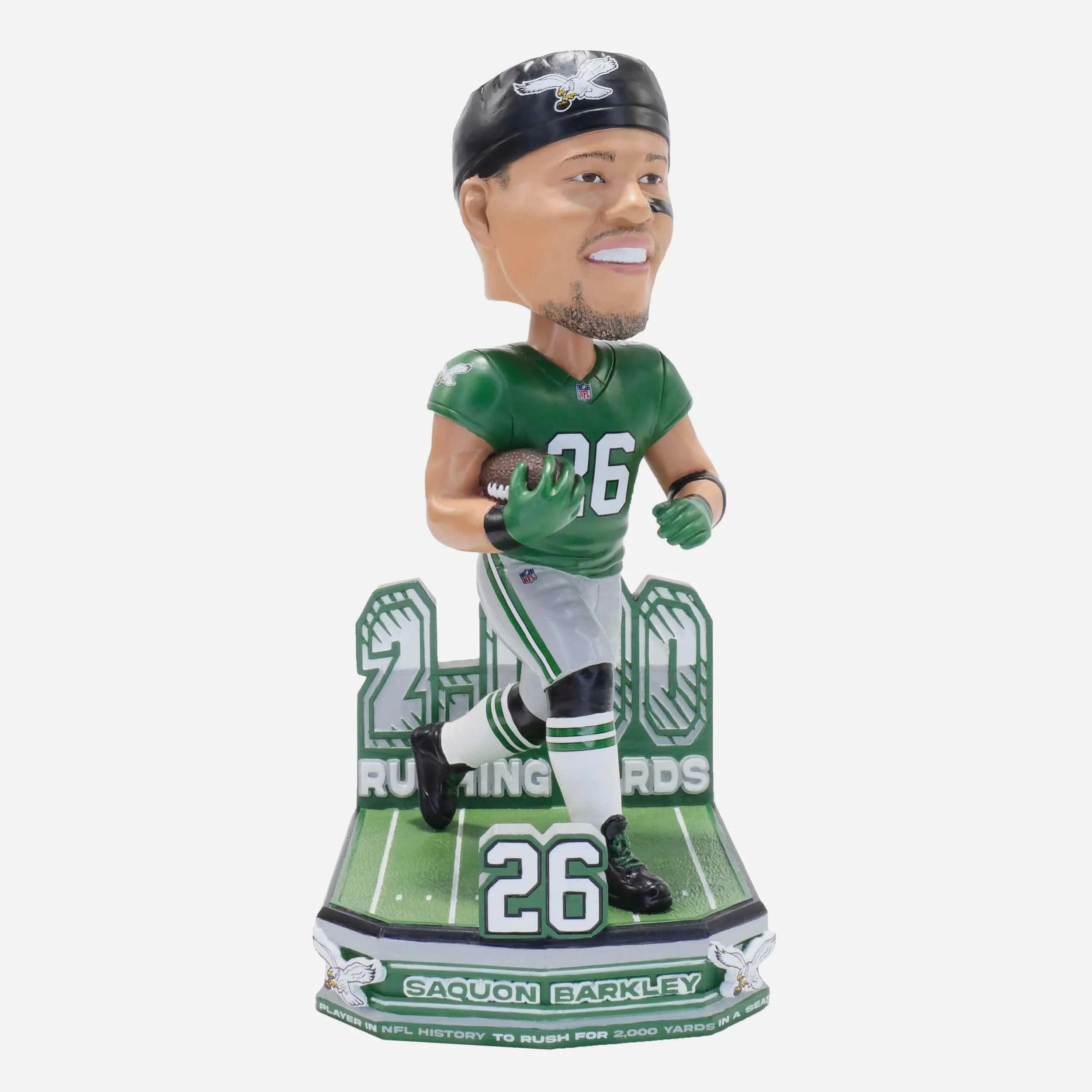 Saquon Barkley Philadelphia Eagles Single Season 2000 Rushing Yards Bobblehead