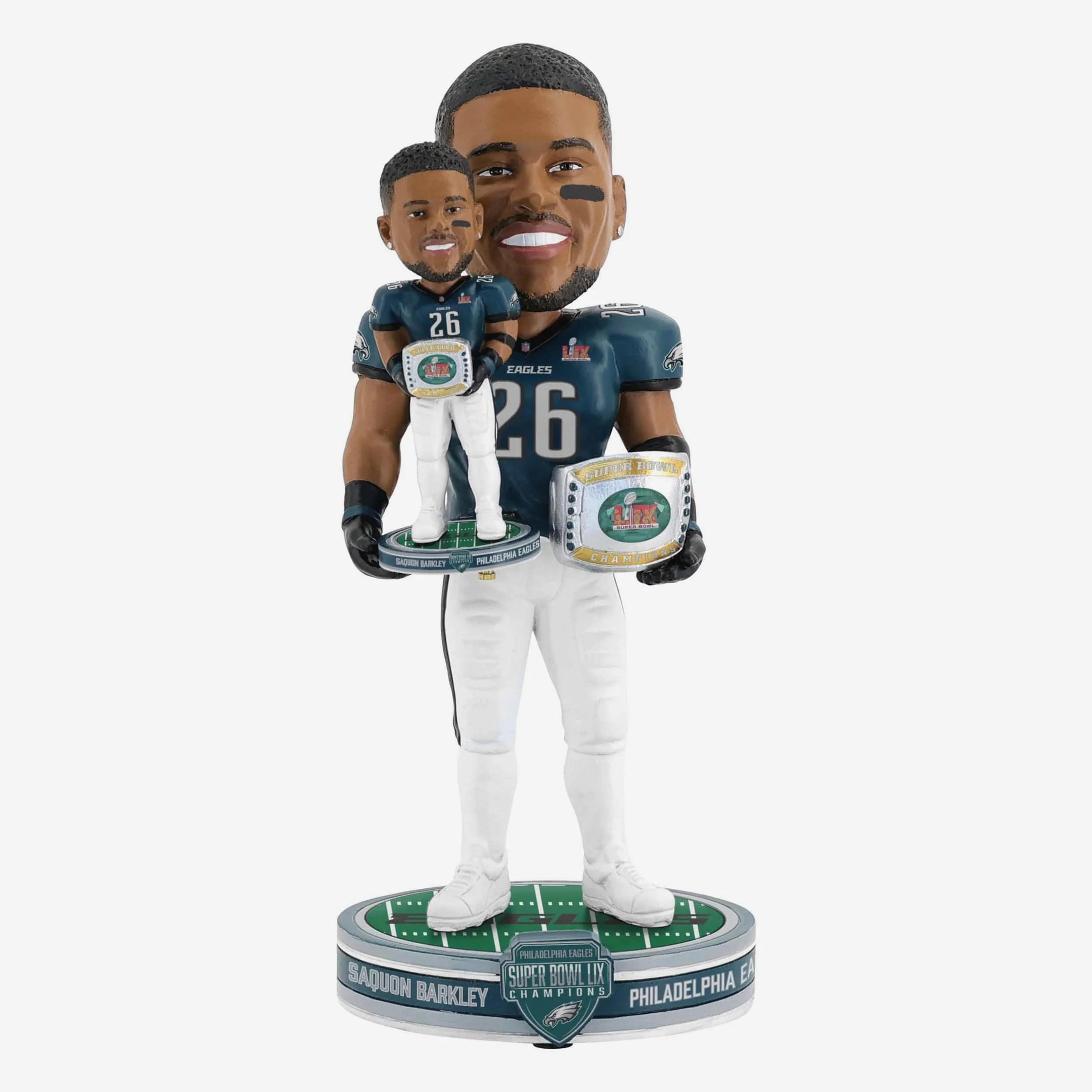 Saquon Barkley Philadelphia Eagles Super Bowl LIX Champions Bobble Dubblz Bobblehead