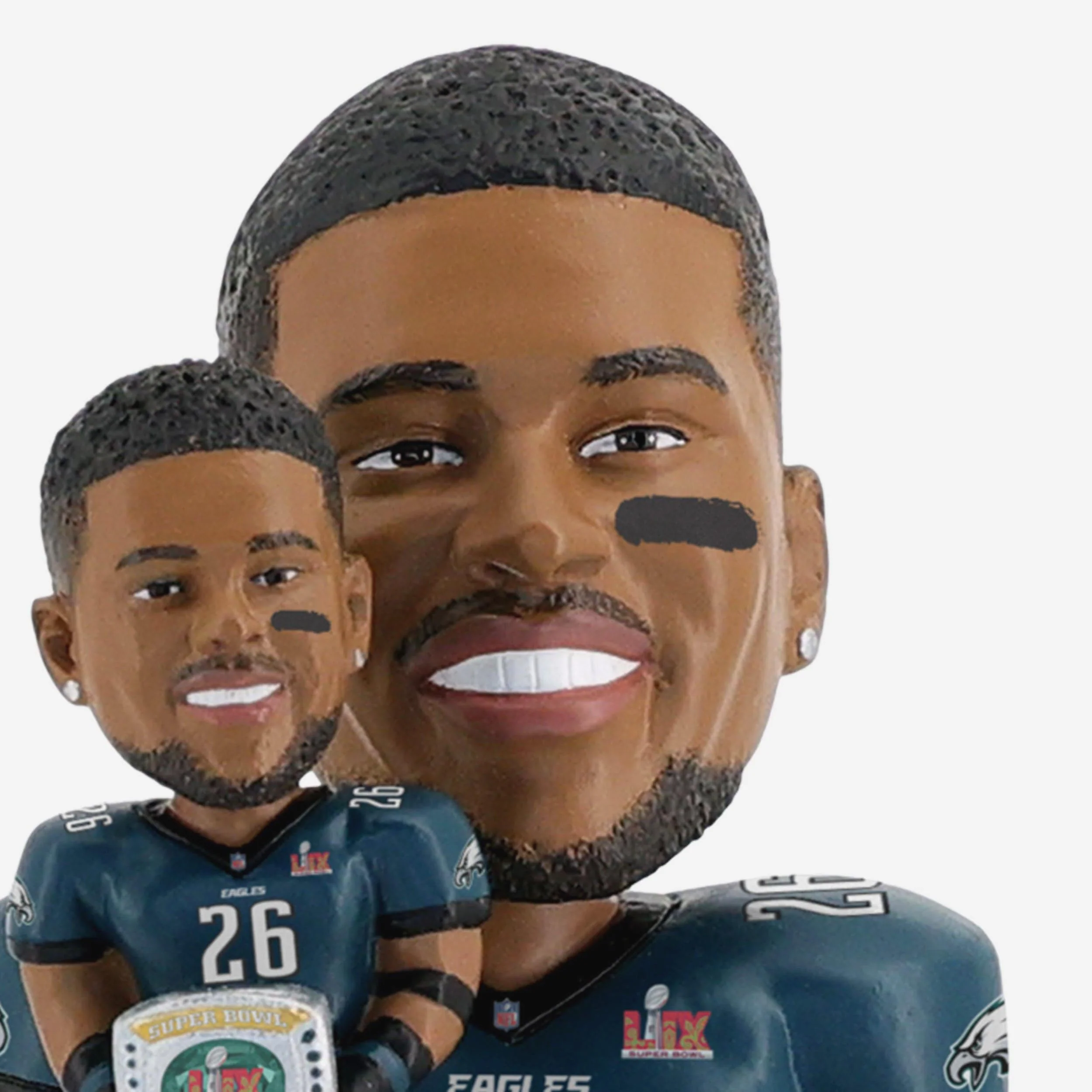 Saquon Barkley Philadelphia Eagles Super Bowl LIX Champions Bobble Dubblz Bobblehead - Image 2