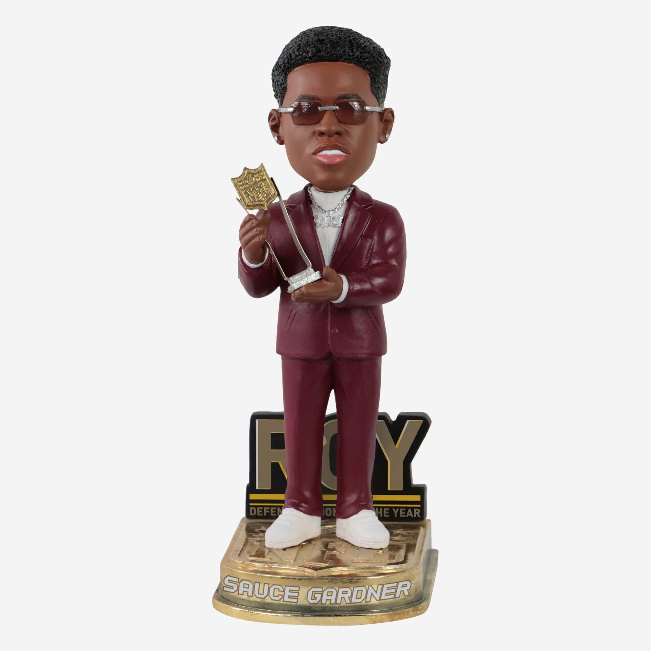 Sauce Gardner New York Jets 2022 NFL Defensive Rookie Of The Year Bobblehead
