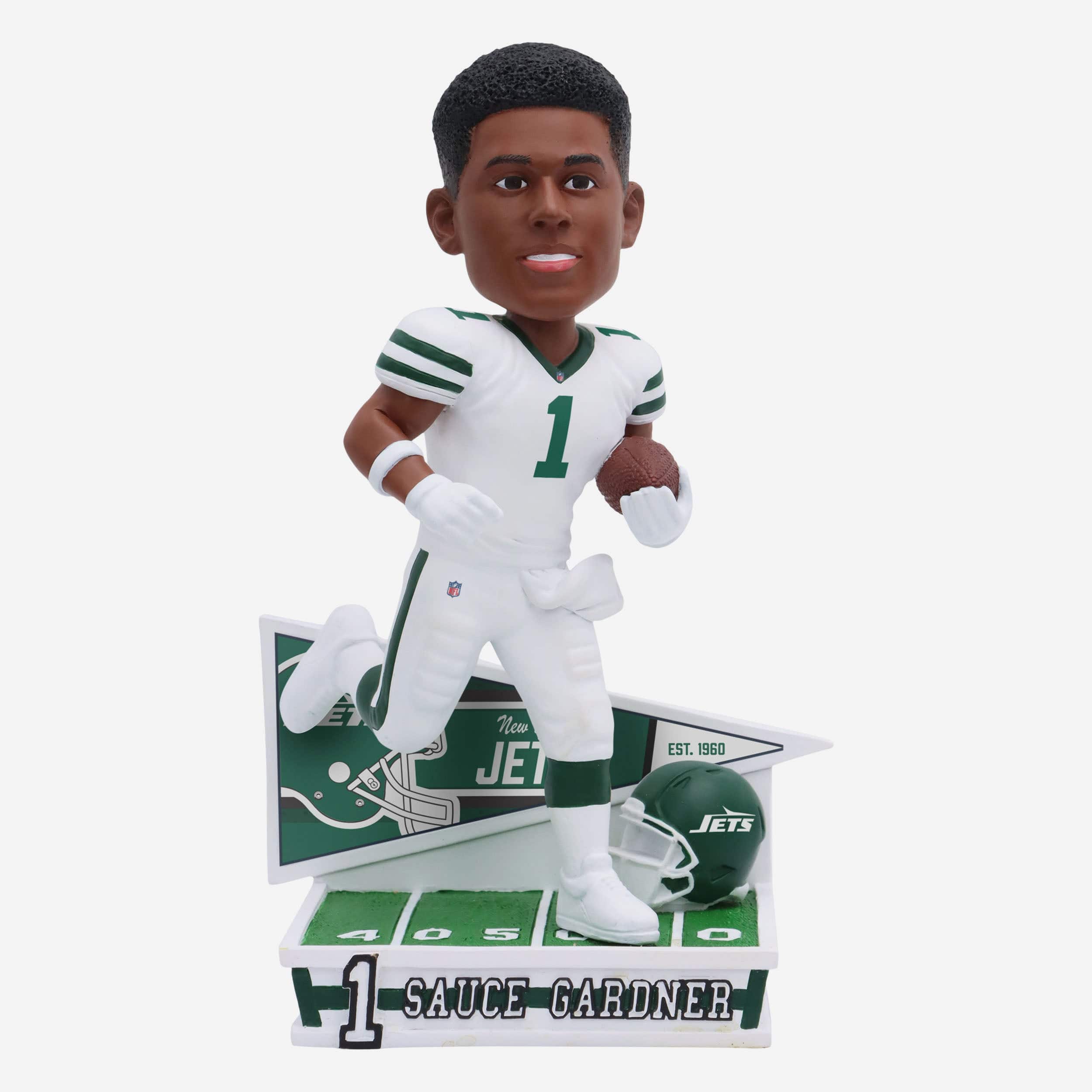 Sauce Gardner New York Jets Retro Uniform Bobblehead