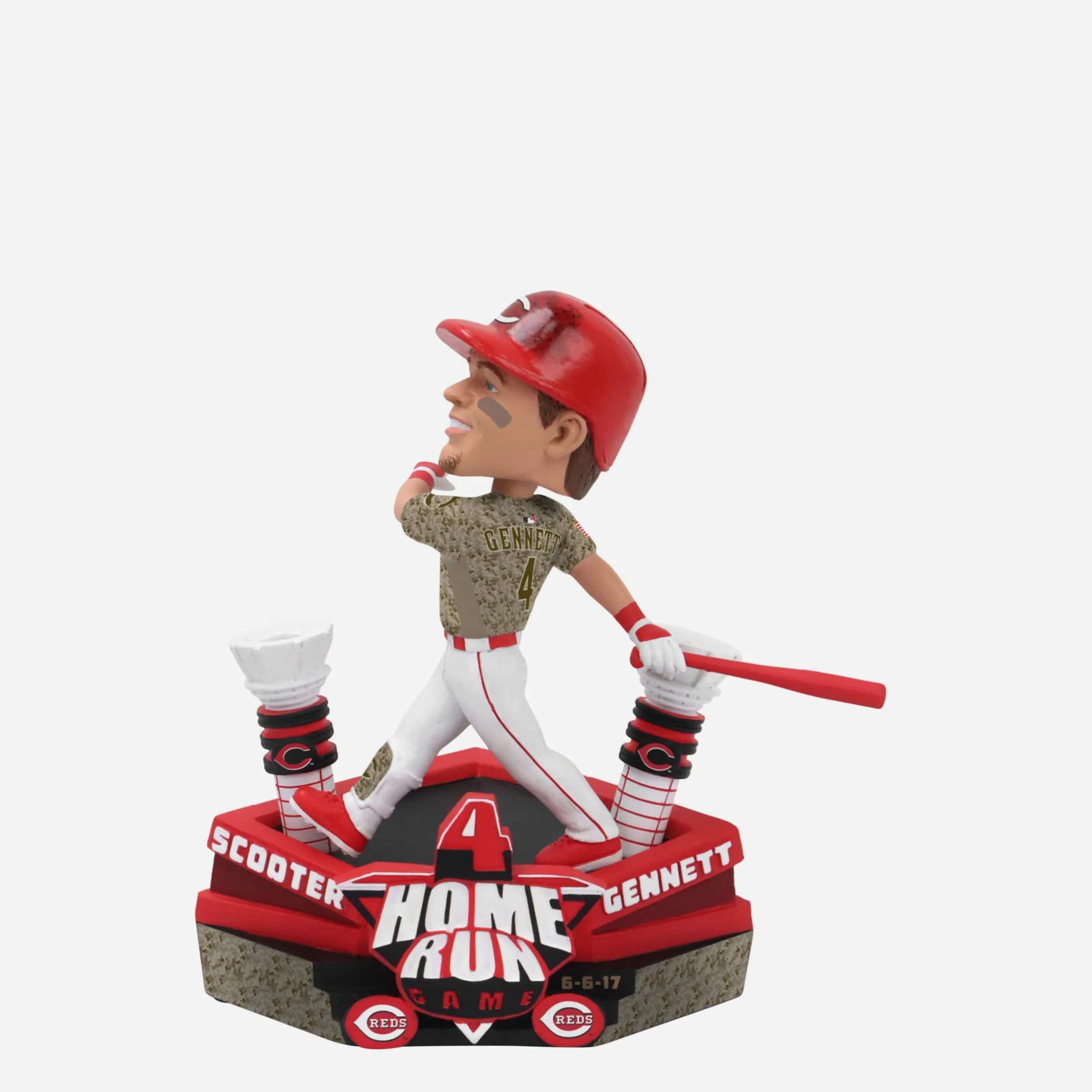 Scooter Gennett Cincinnati Reds Four Home Runs in One Game Mini Bobblehead
