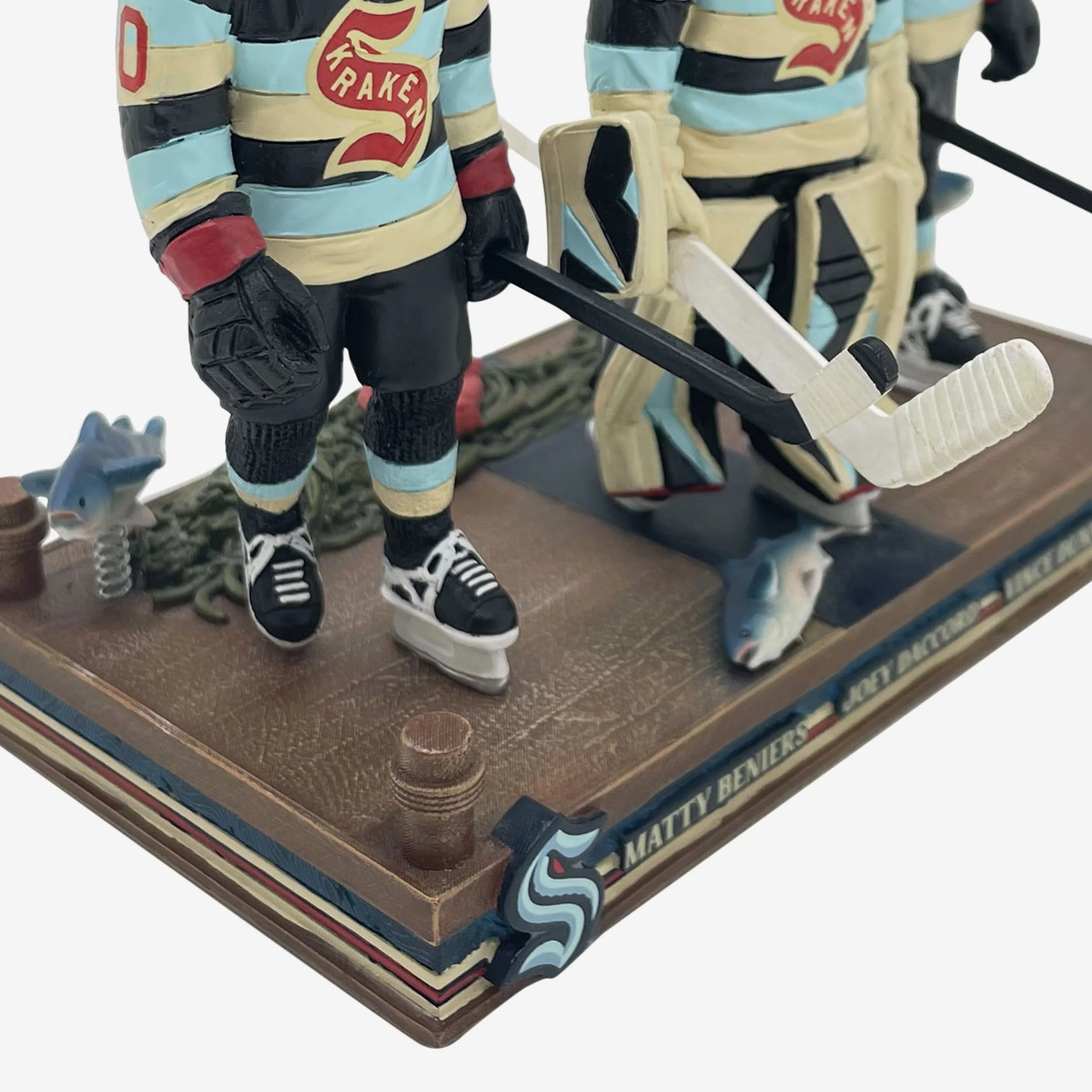 Seattle Kraken 2024 Winter Classic Fish Toss Entrance Mini Bobblehead Scene - Image 4