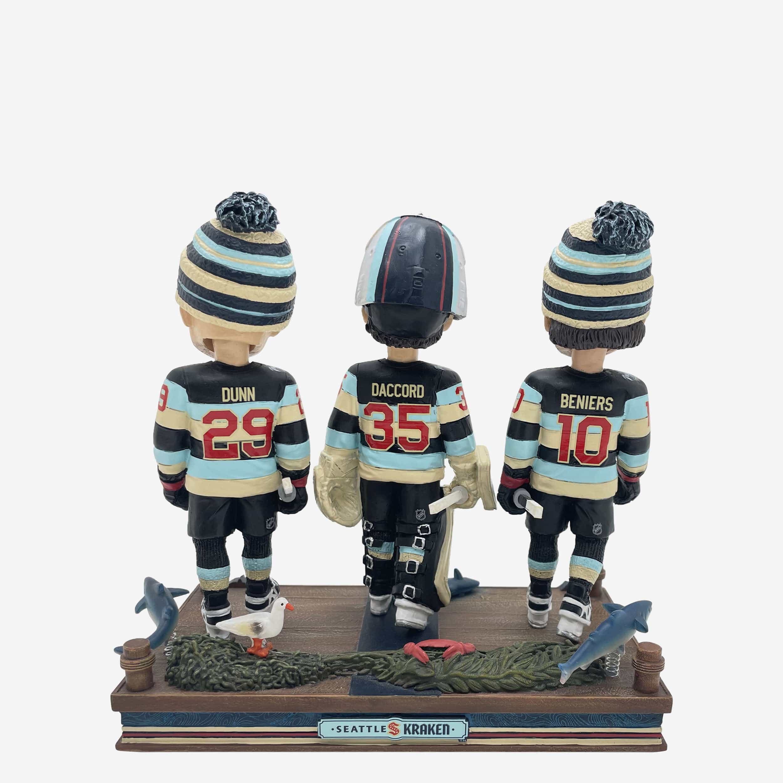 Seattle Kraken 2024 Winter Classic Fish Toss Entrance Mini Bobblehead Scene - Image 6