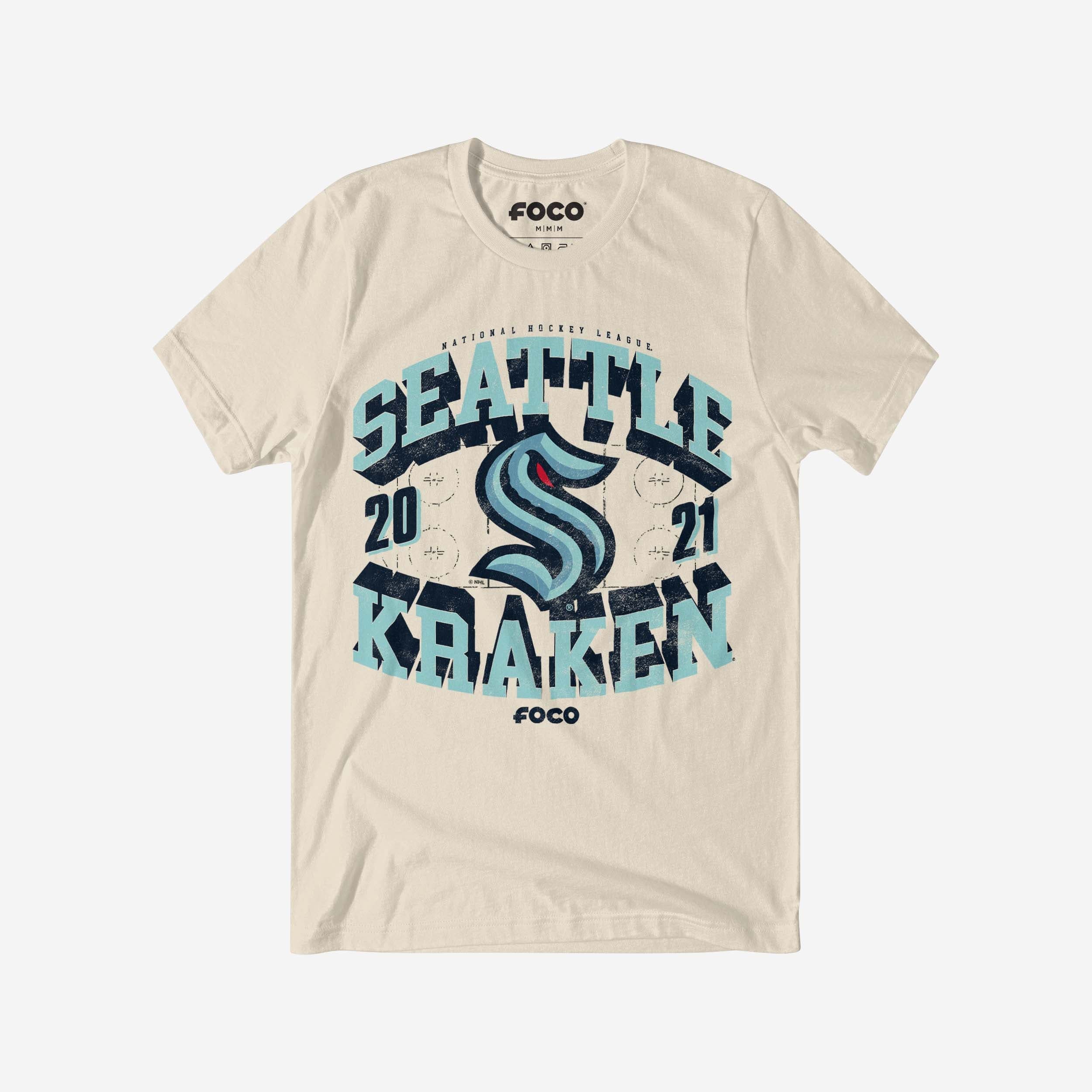 Seattle Kraken Rink Arched Wordmark T-Shirt