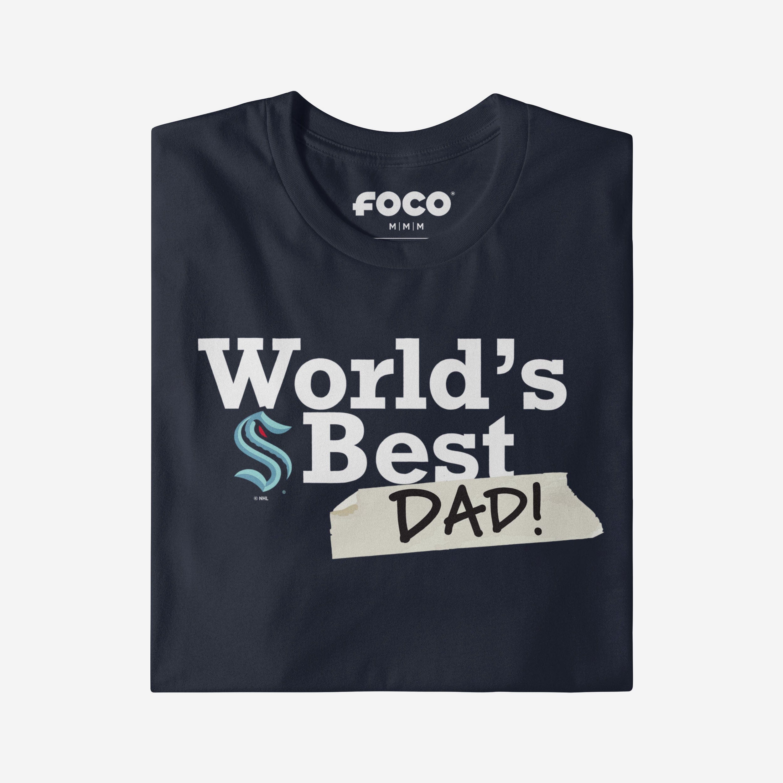 Seattle Kraken World's Best Dad T-Shirt - Image 3