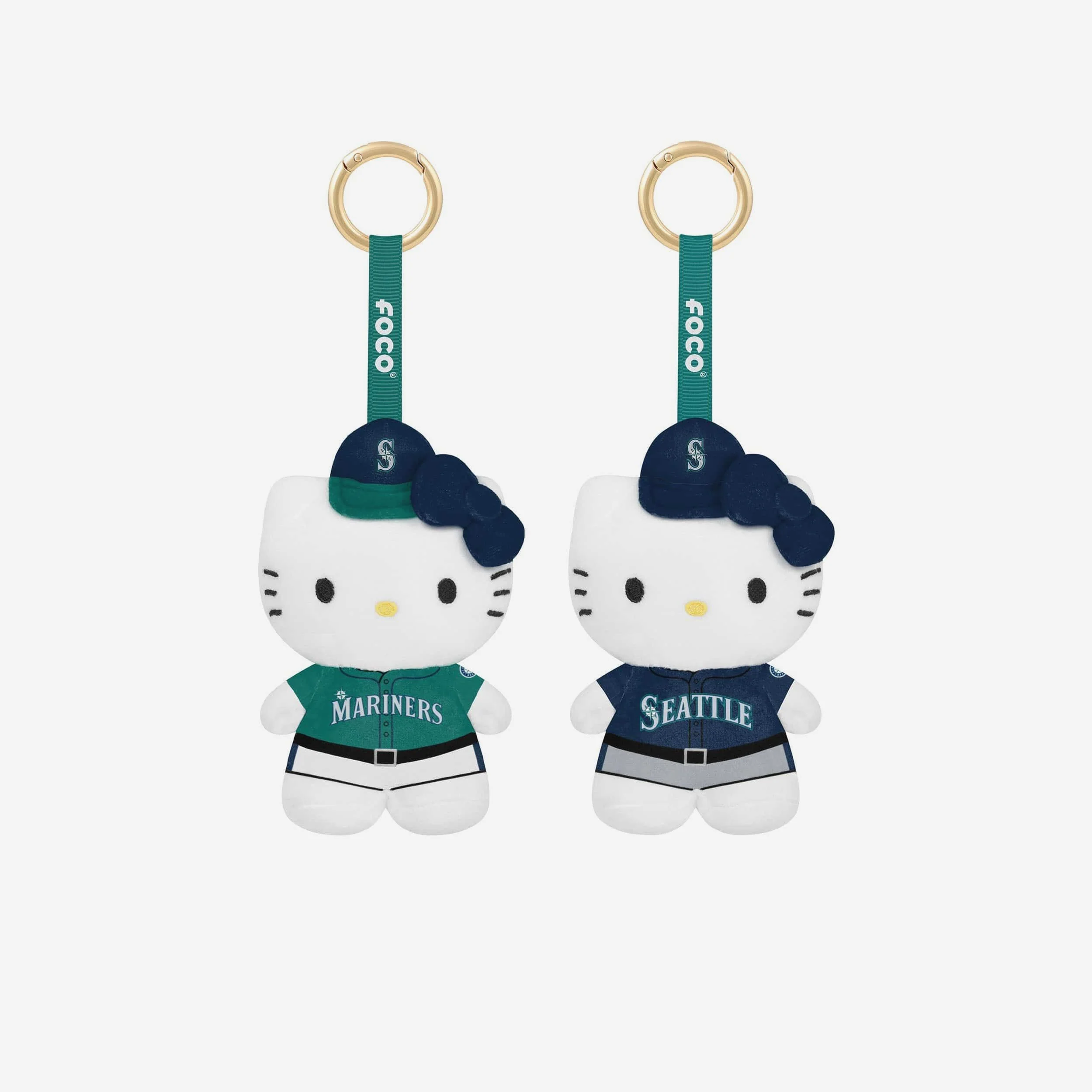Seattle Mariners 2 Pack Mini Plush Hello Kitty® Bag Charm Keychain
