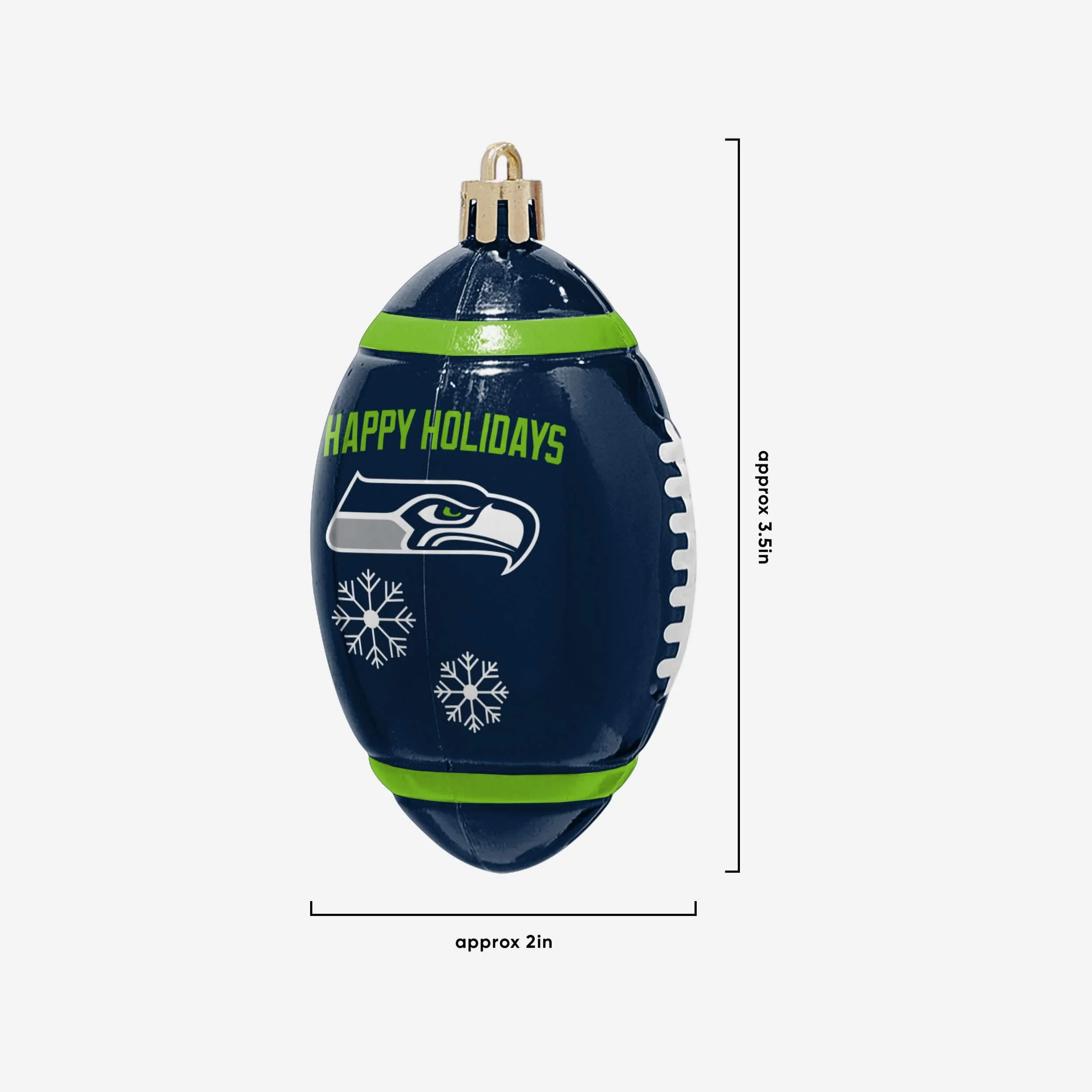 Seattle Seahawks 12 Pack Football Ornament Set - Image 3