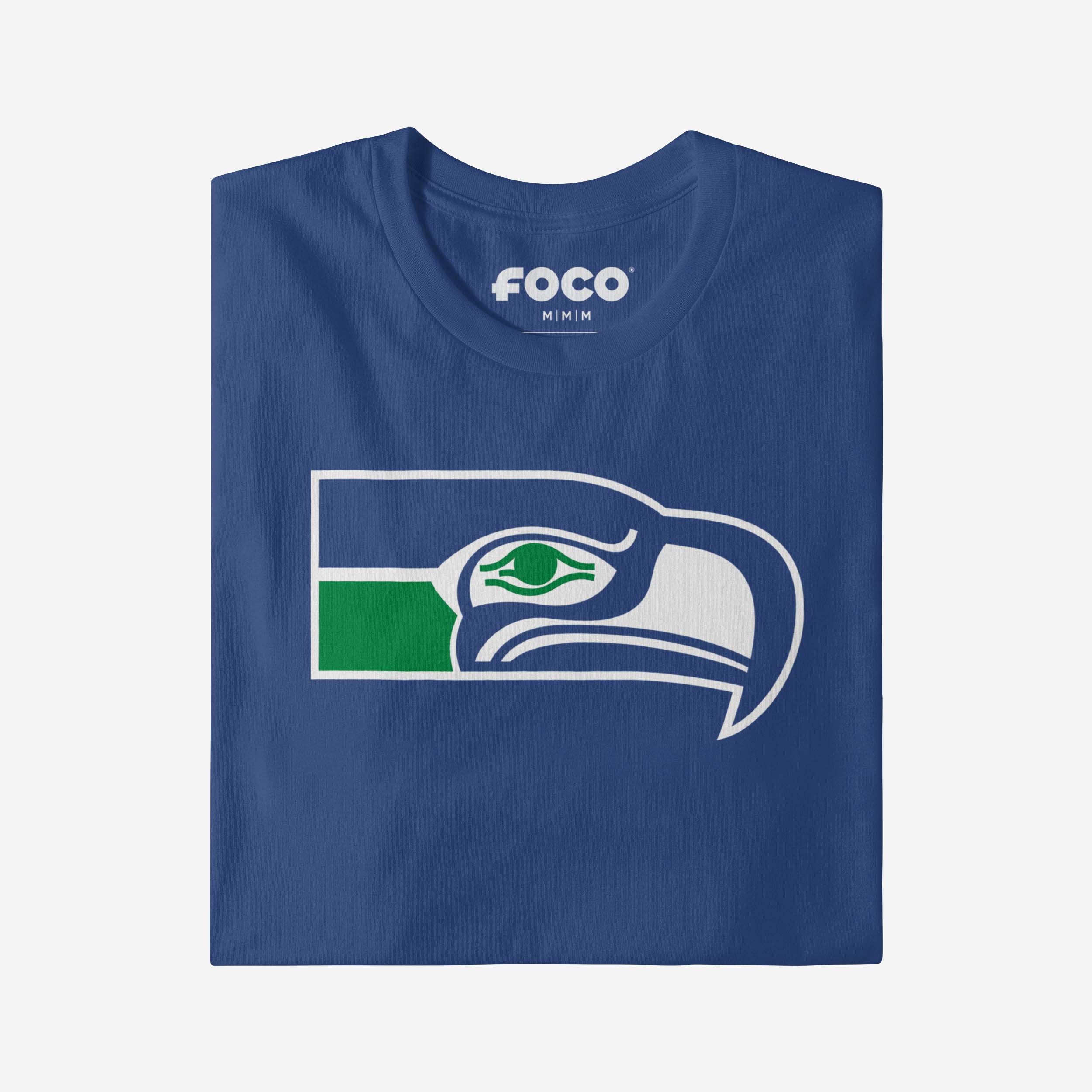 Seattle Seahawks 1976 Retro Logo Long Sleeve T-Shirt - Image 4