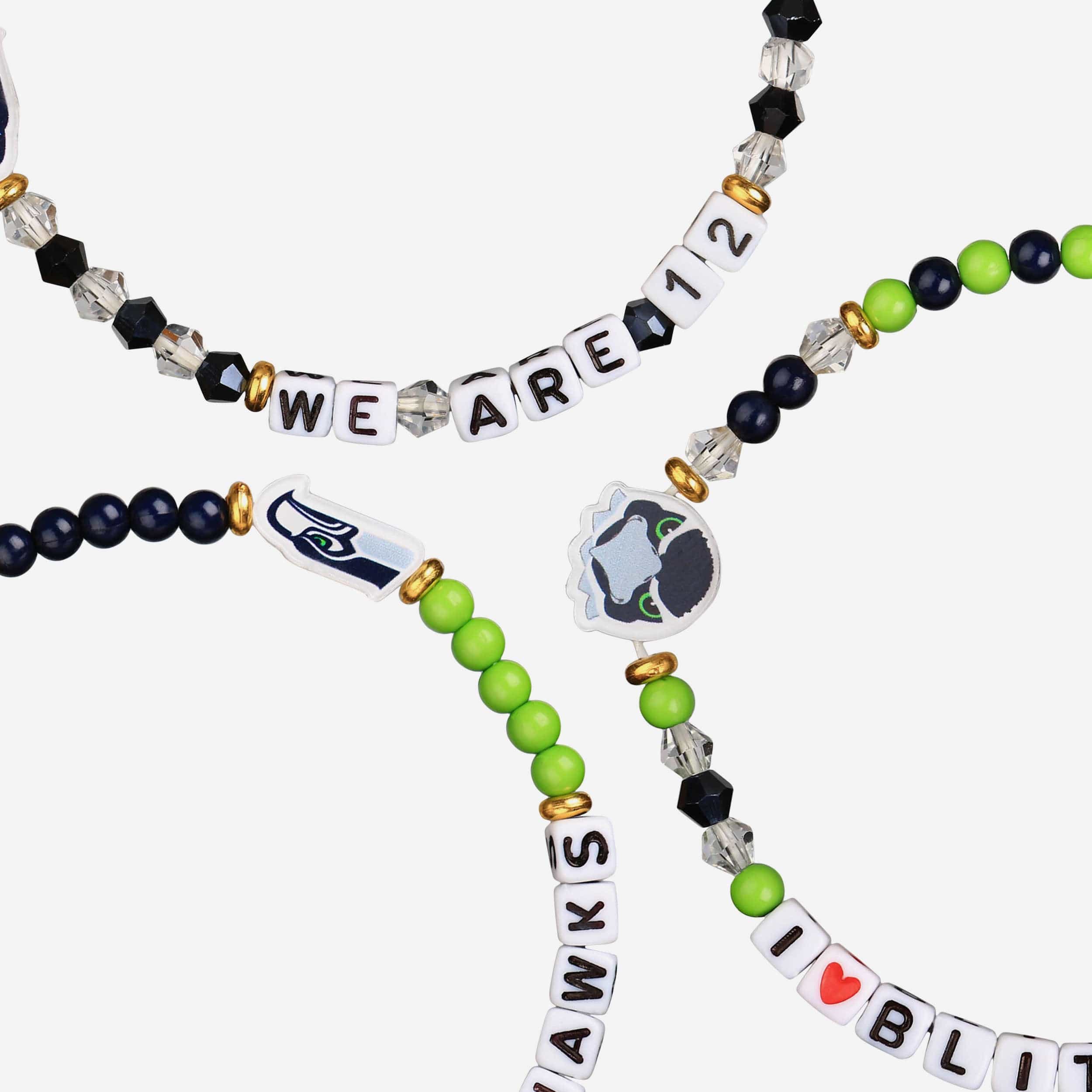 Seattle Seahawks 3 Pack Friendship Bracelet - Image 2