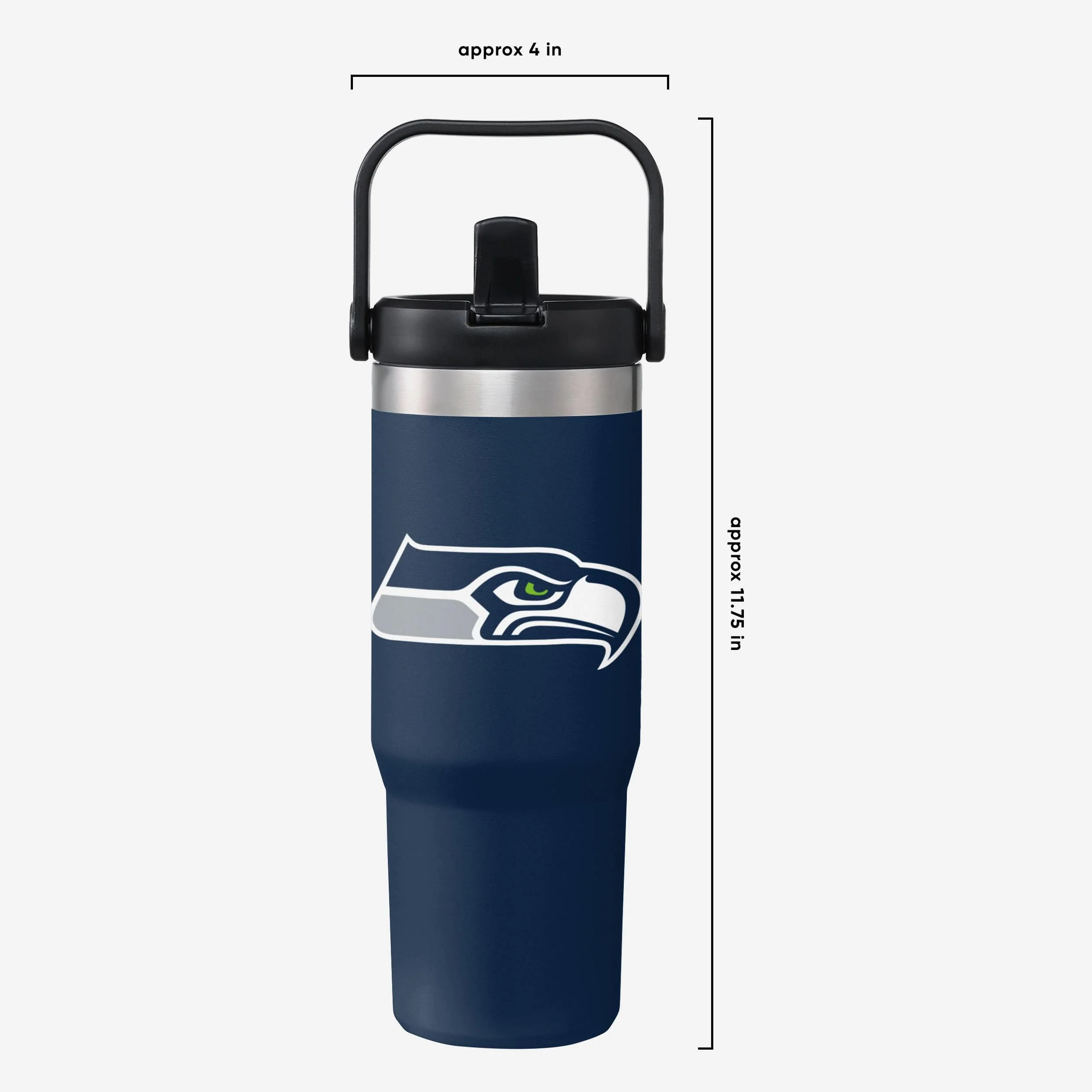 Seattle Seahawks 30 oz Straw Tumbler - Image 5