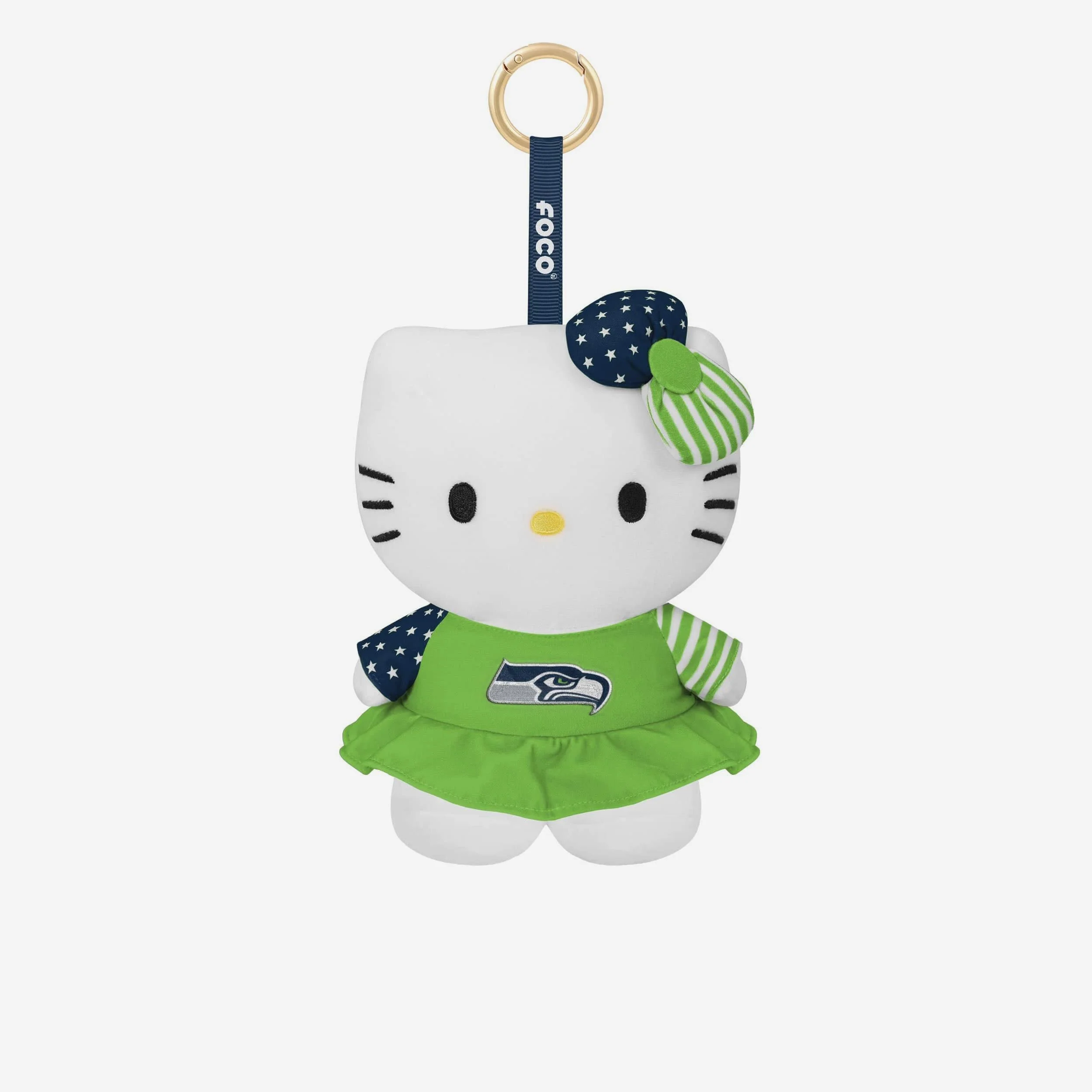 Seattle Seahawks Americana Plush Hello Kitty® Bag Charm Keychain