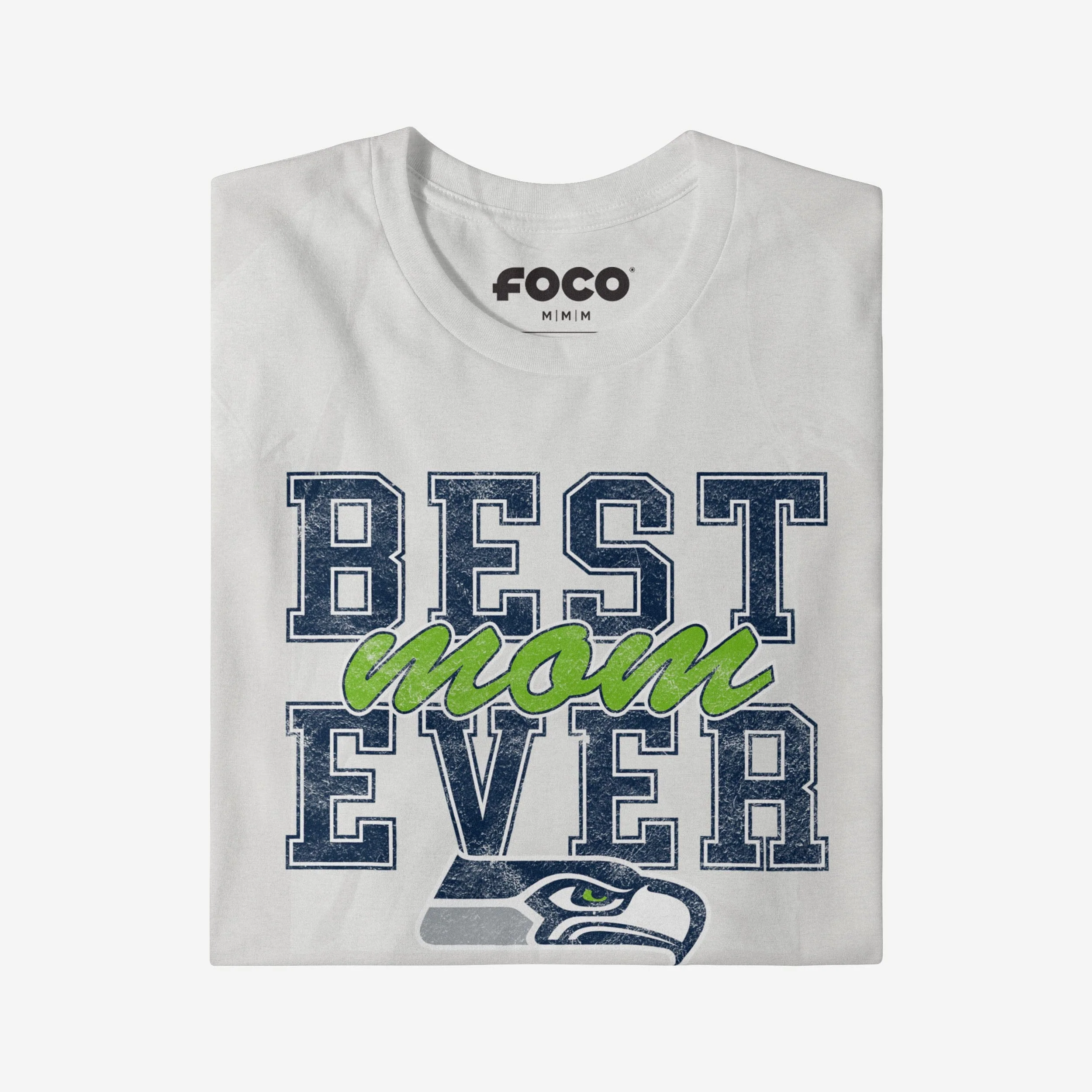 Seattle Seahawks Best Mom Ever Stacked T-Shirt - Image 3