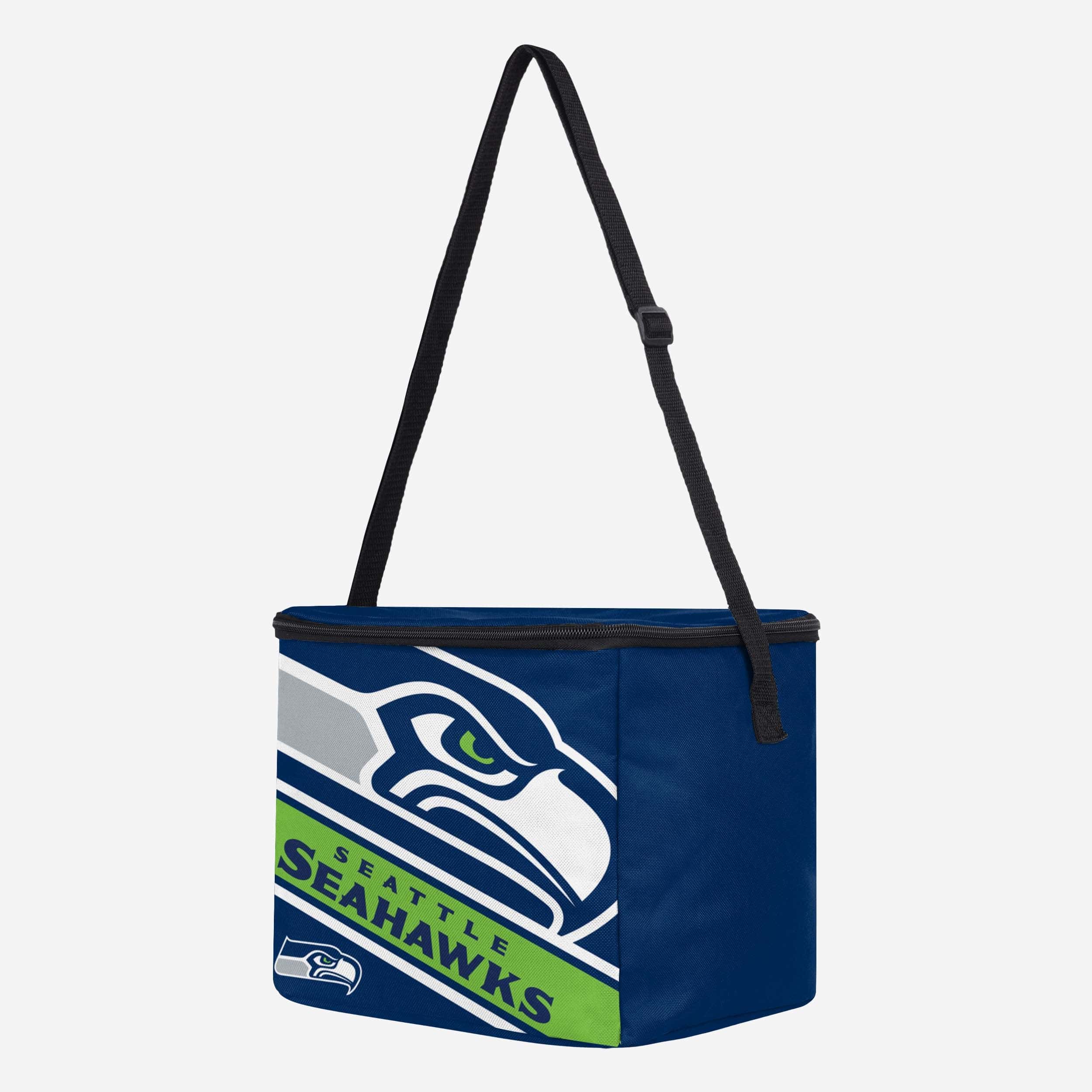Seattle Seahawks Big Logo Stripe 12 Pack Cooler - Image 2