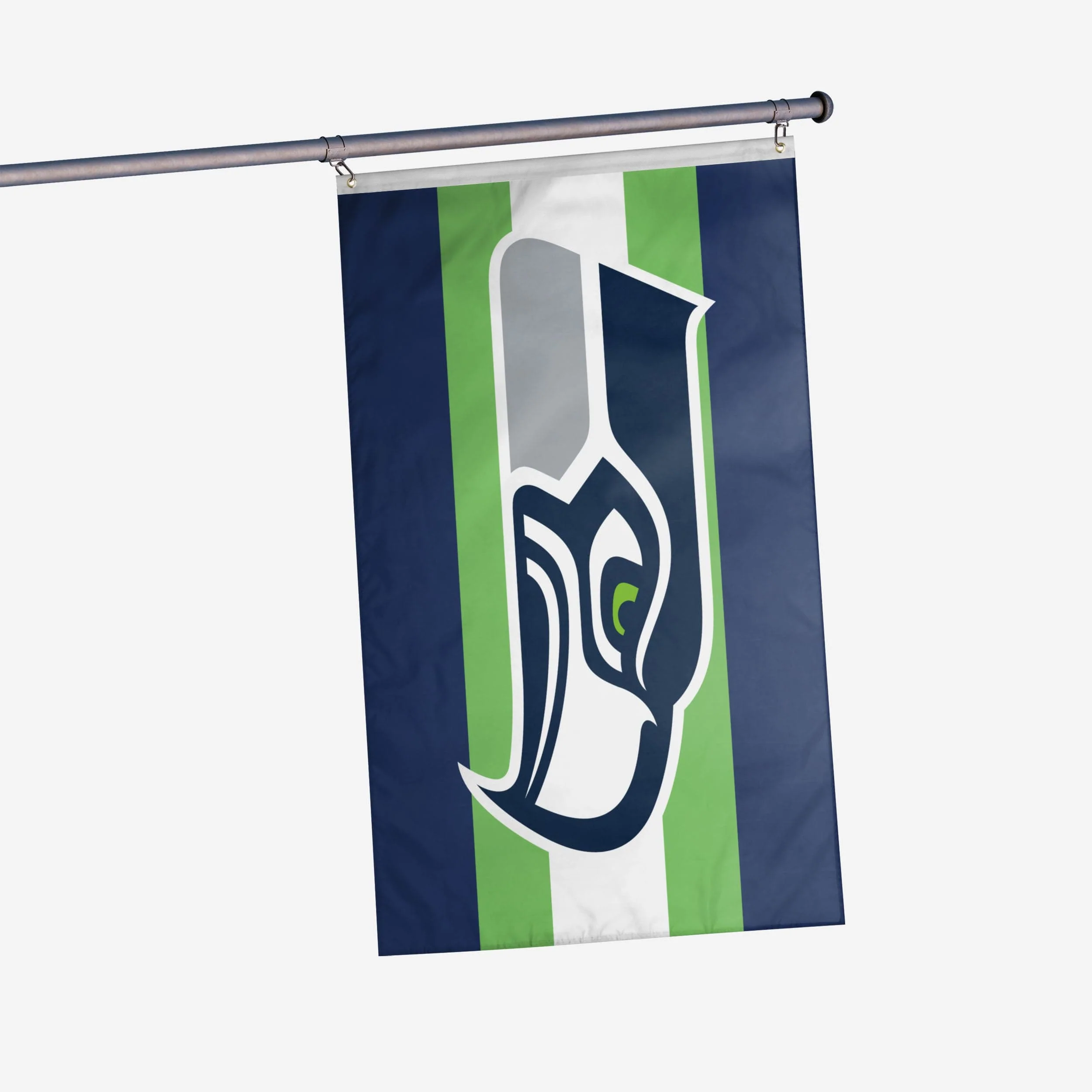 Seattle Seahawks Big Logo Team Stripe Horizontal Flag