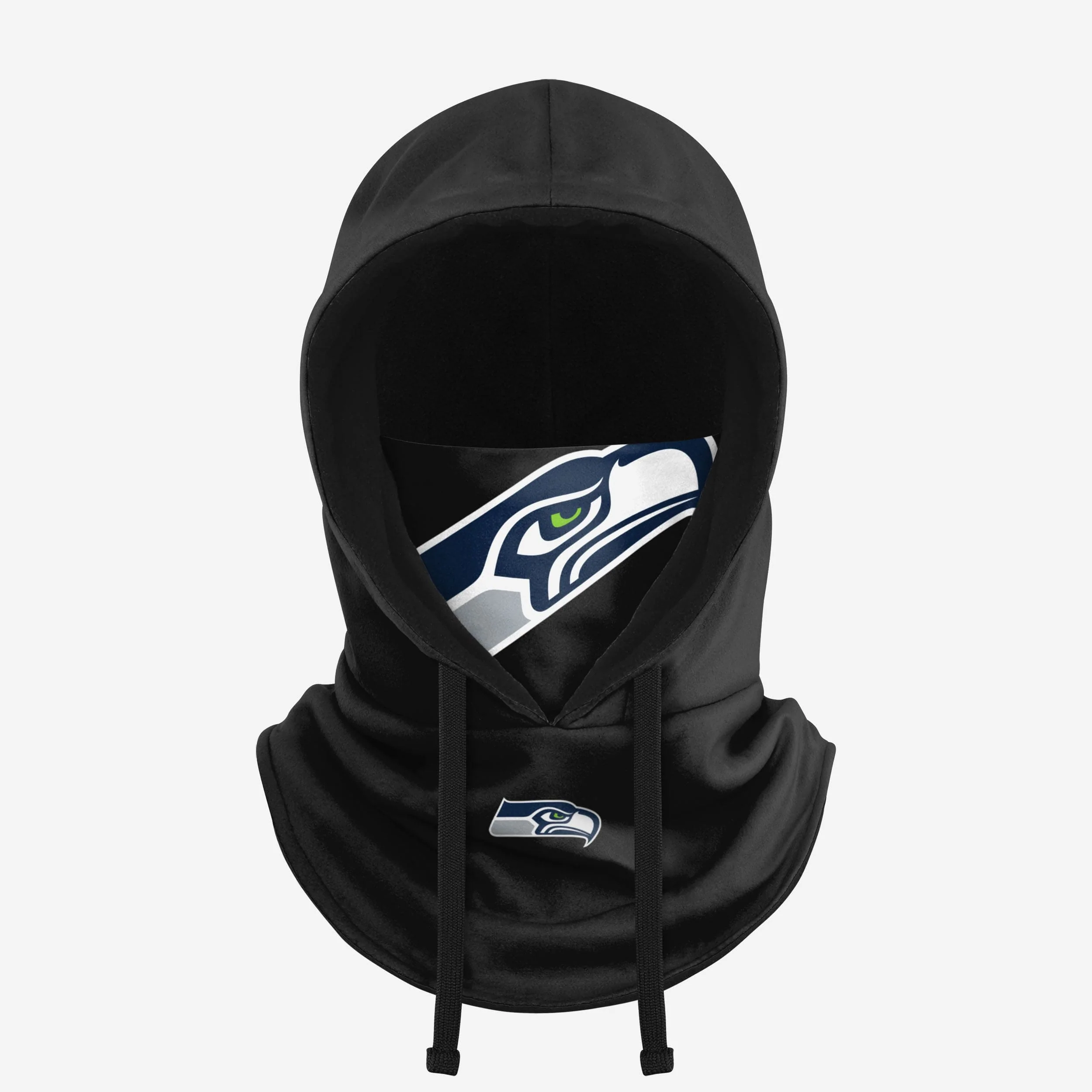 Seattle Seahawks Black Drawstring Hooded Gaiter