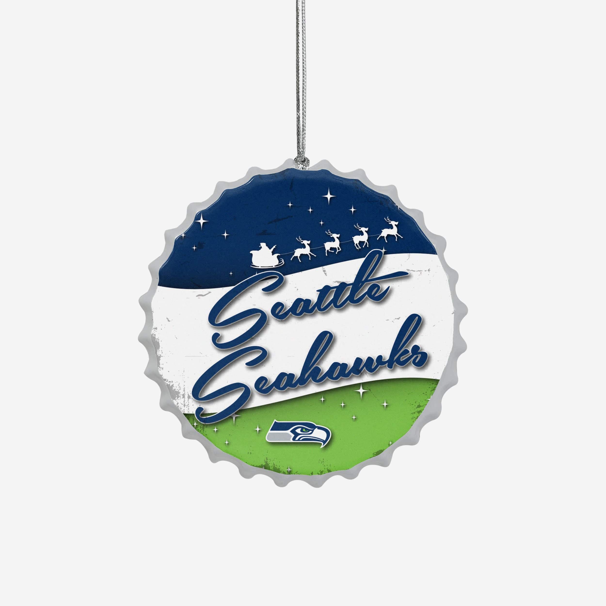 Seattle Seahawks Bottlecap Sign Ornament