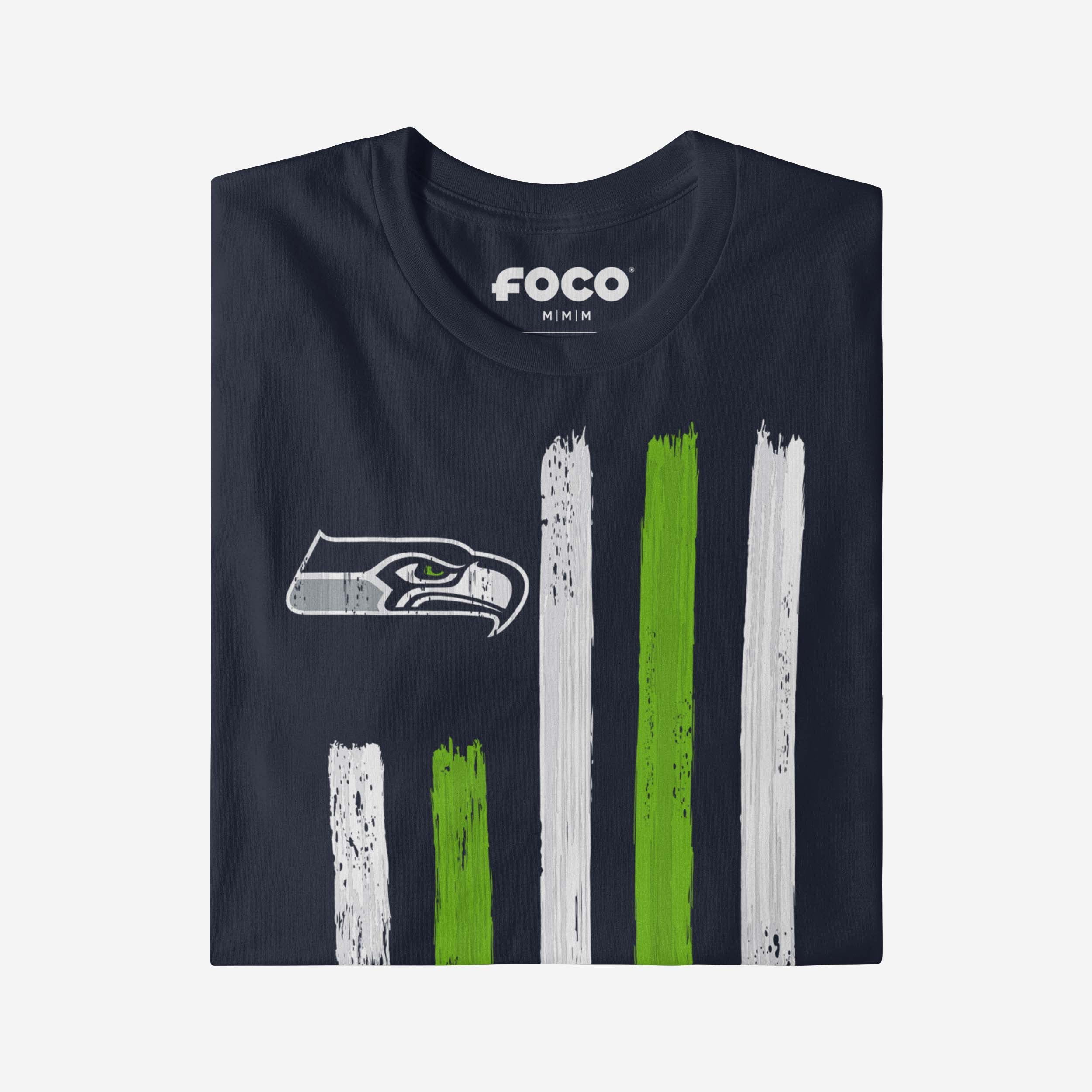 Seattle Seahawks Brushstroke Flag T-Shirt - Image 4