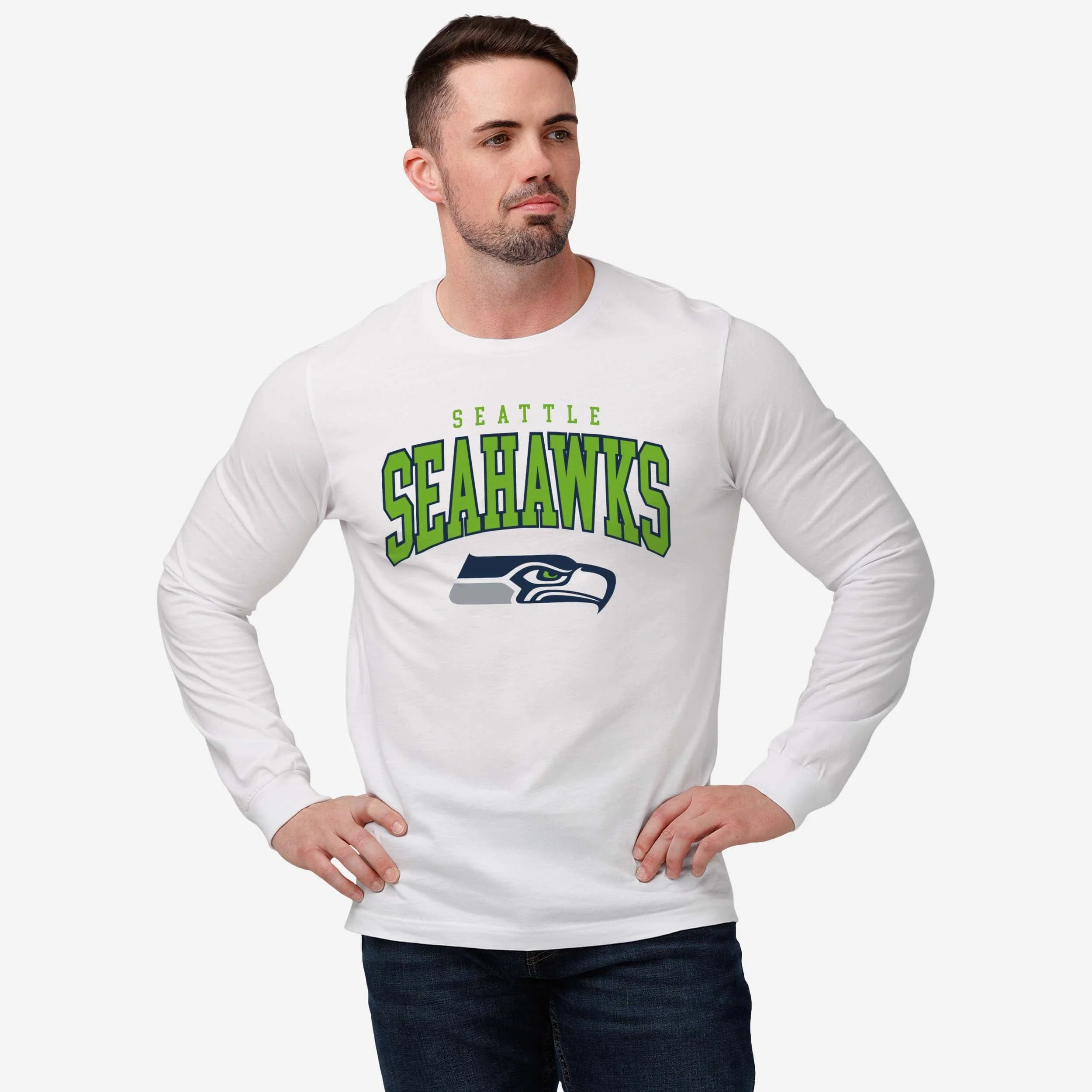 Seattle Seahawks Classic Logo Long Sleeve T-Shirt - Image 2