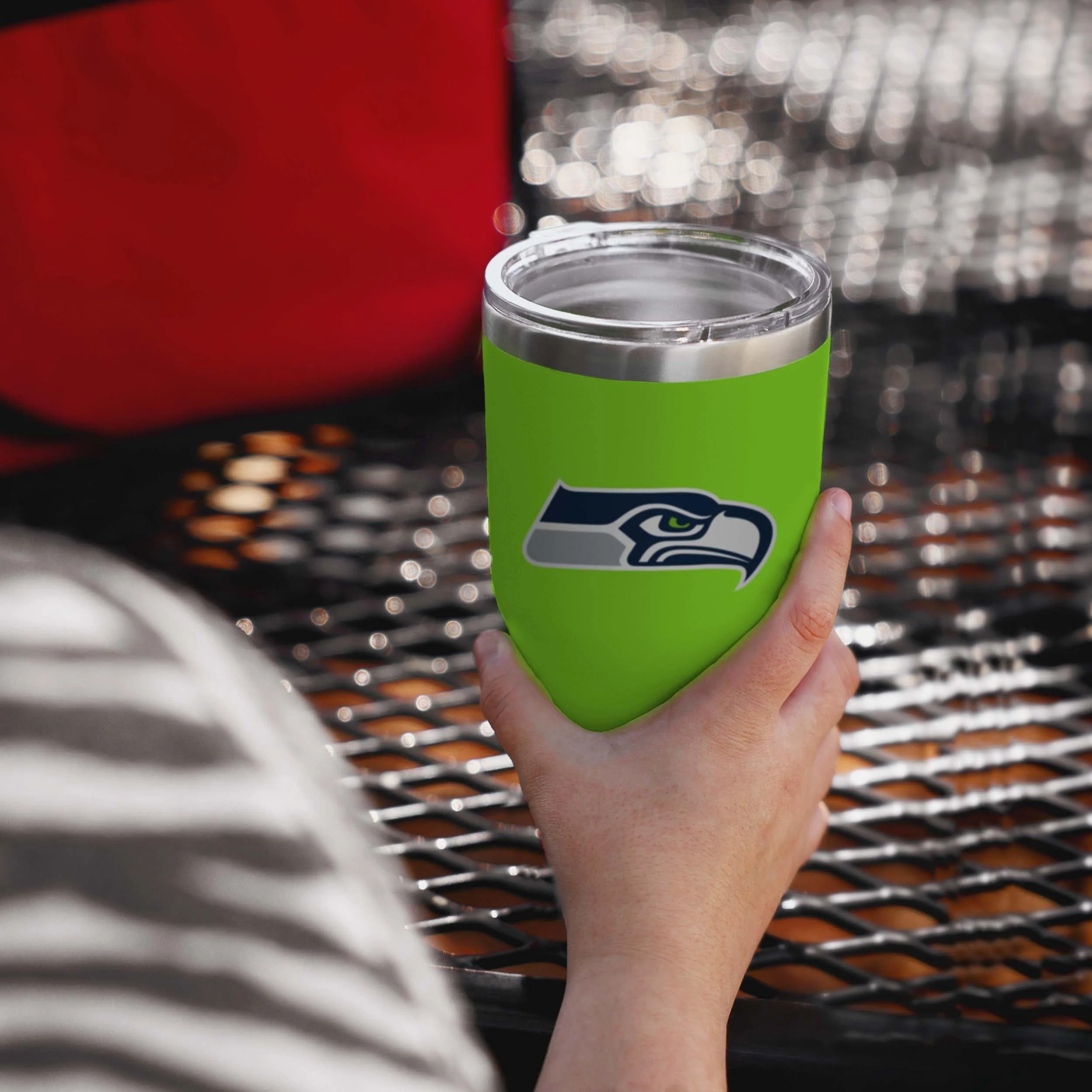 Seattle Seahawks Green Team Logo 30 oz Tumbler - Image 2