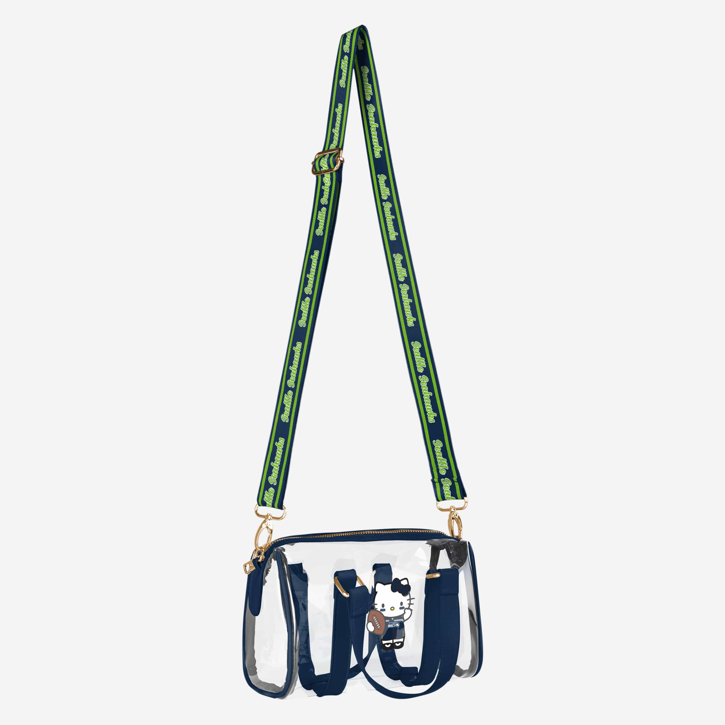 Seattle Seahawks Hello Kitty® Clear Barrel Bag - Image 2