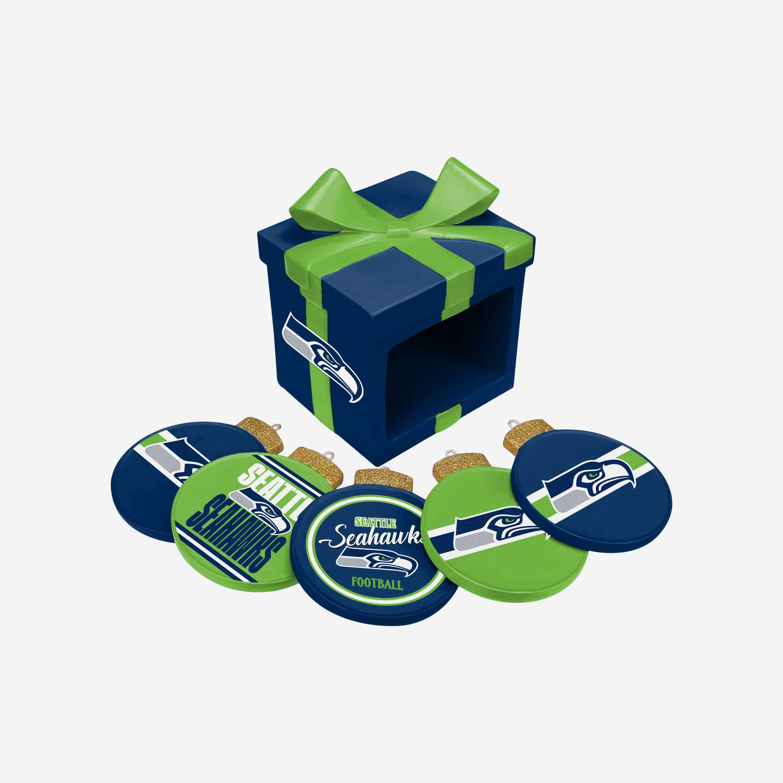 Seattle Seahawks Holiday 5 Pack Coaster Set - Image 3