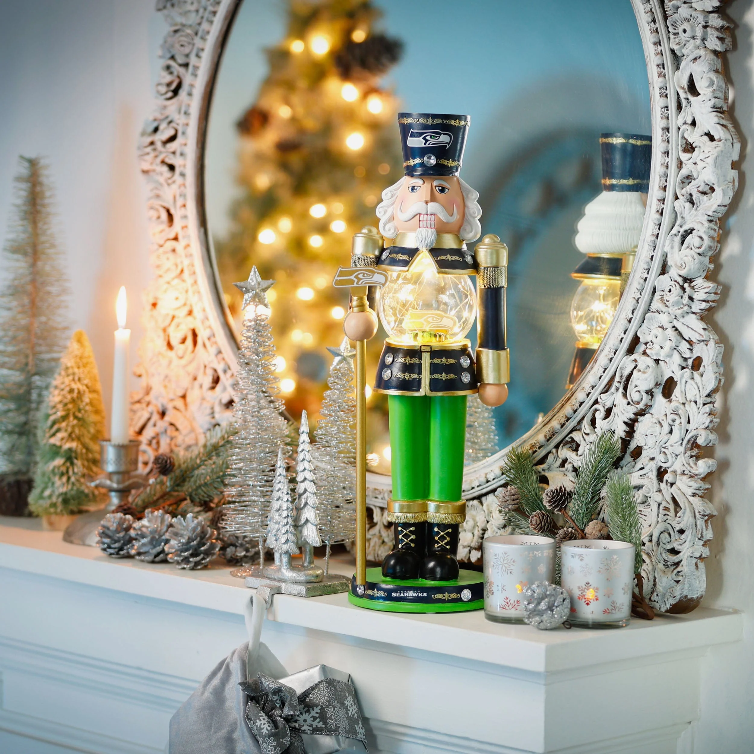 Seattle Seahawks Light Up Nutcracker - Image 2