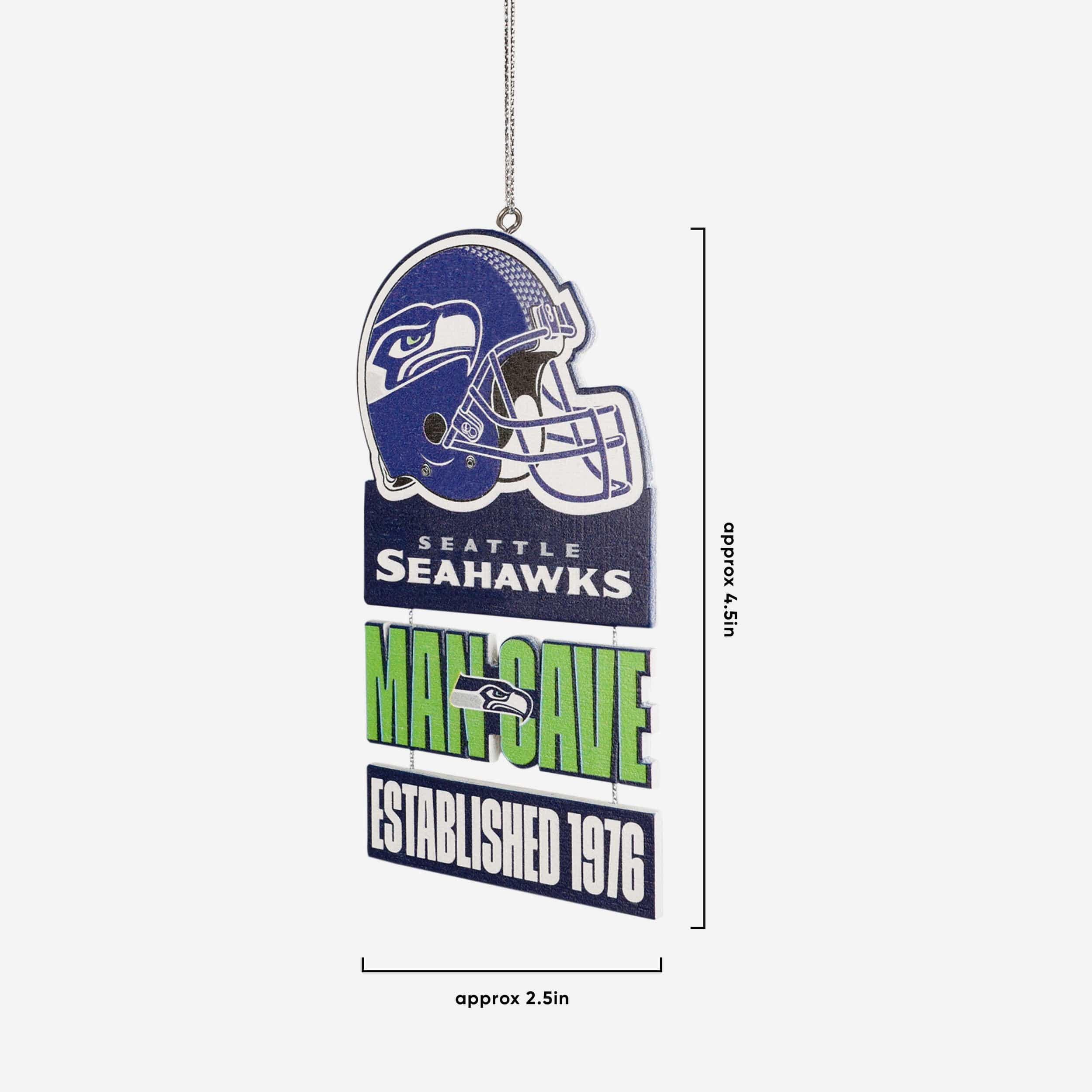 Seattle Seahawks Mancave Sign Ornament - Image 2