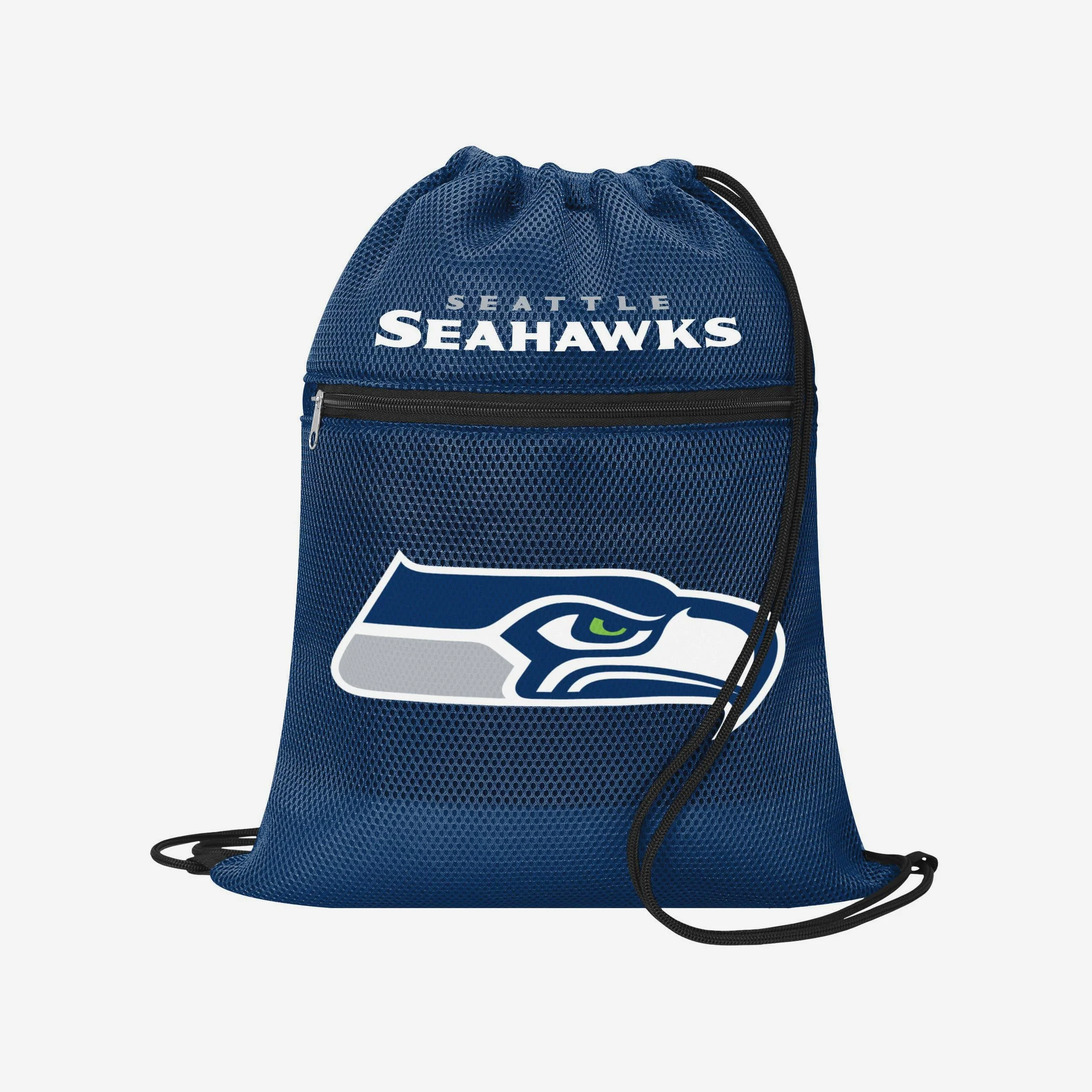 Seattle Seahawks Mesh Pocket Drawstring Backpack - Image 3