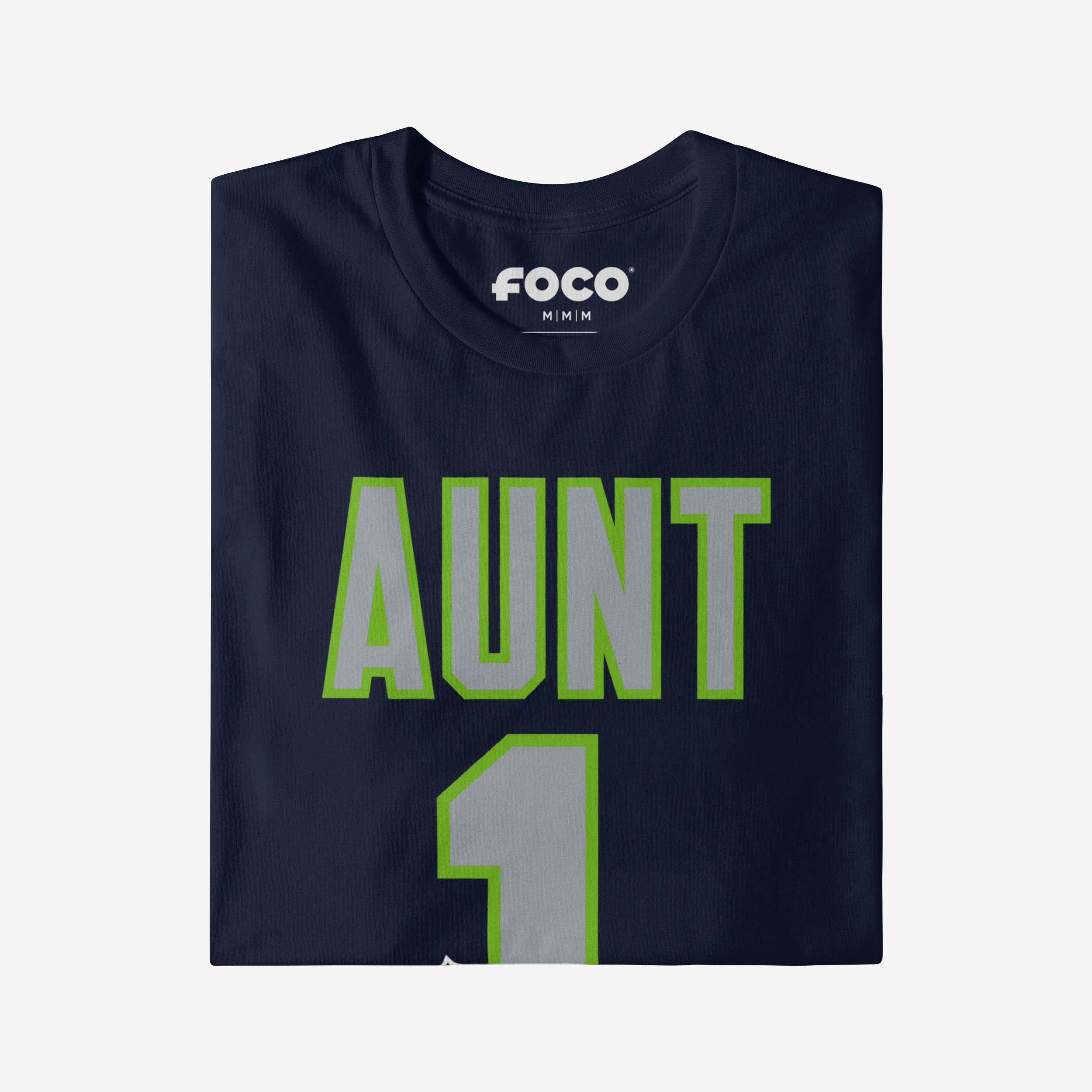 Seattle Seahawks Number 1 Aunt T-Shirt - Image 4
