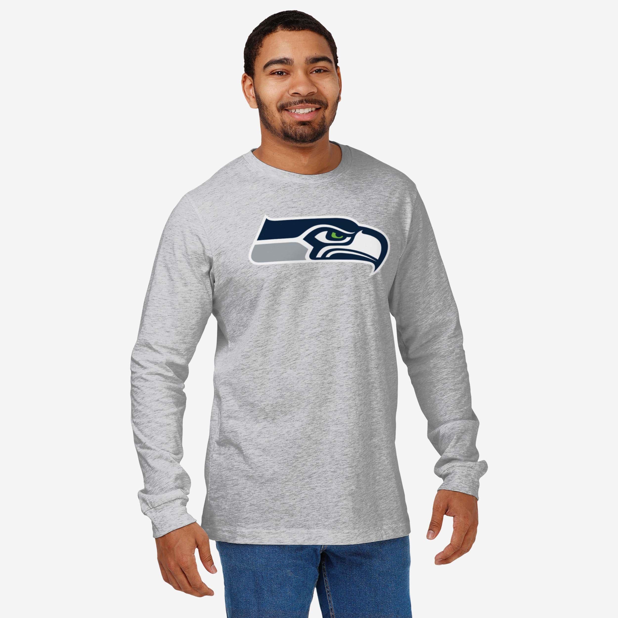 Seattle Seahawks Primary Logo Long Sleeve T-Shirt - Image 10