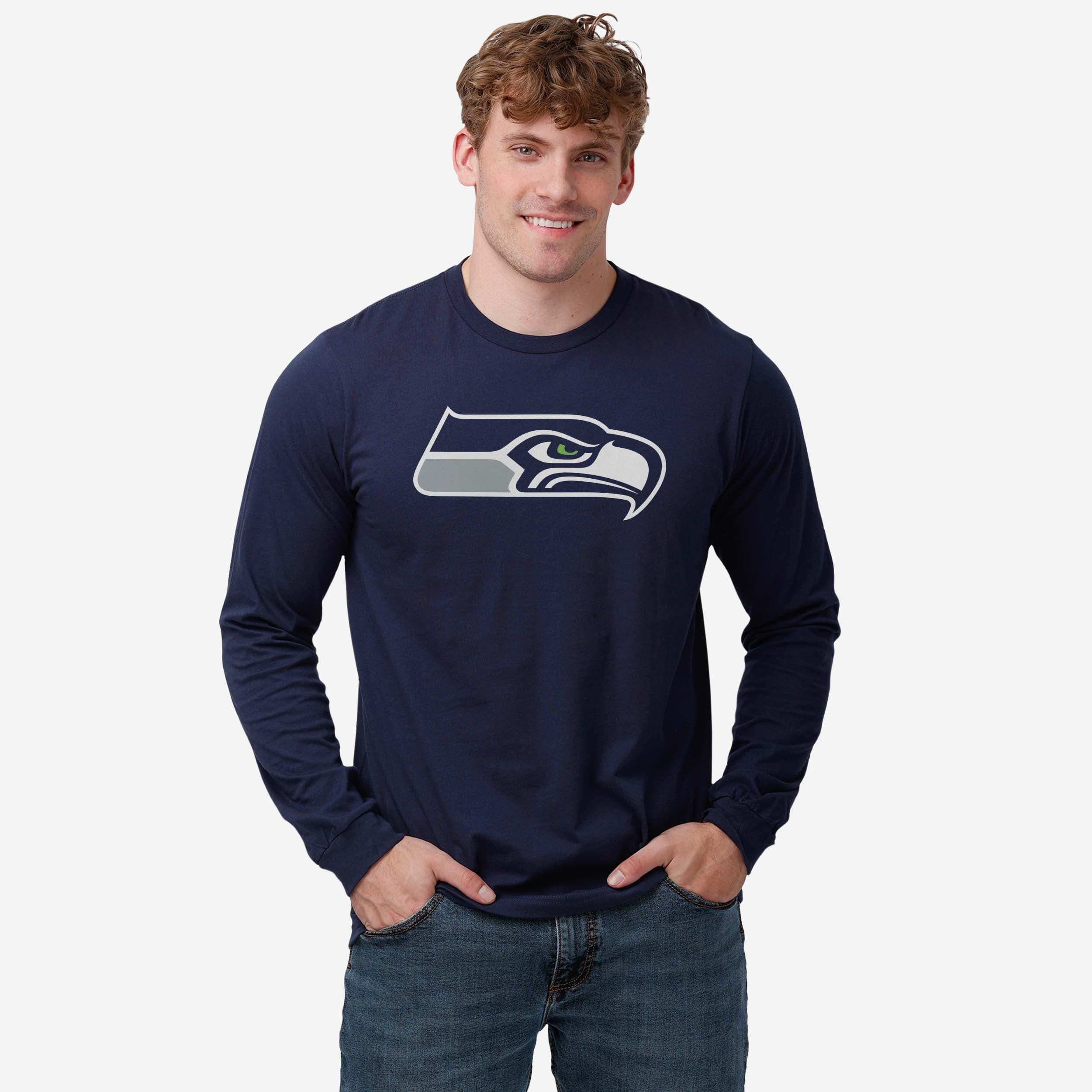 Seattle Seahawks Primary Logo Long Sleeve T-Shirt - Image 2