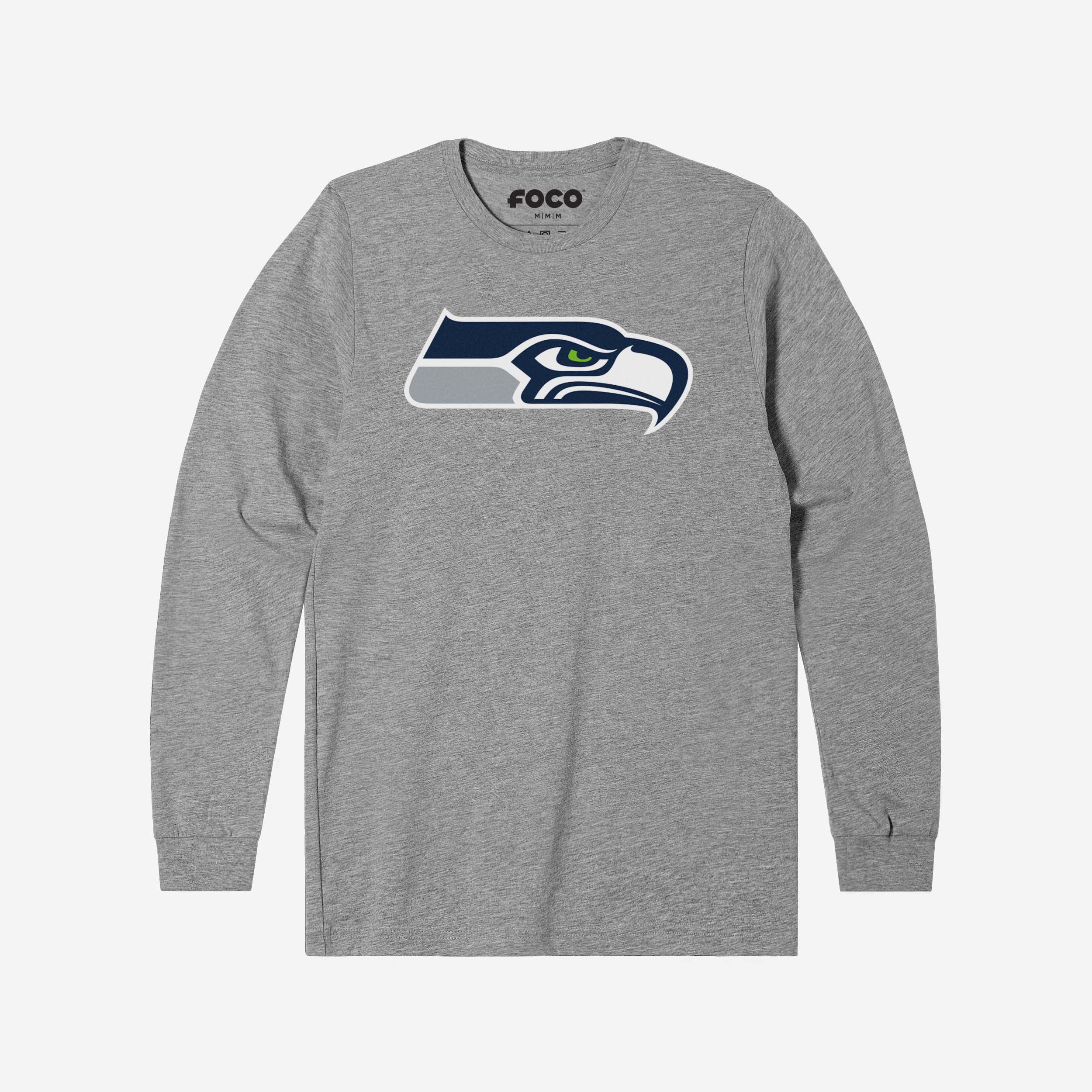 Seattle Seahawks Primary Logo Long Sleeve T-Shirt - Image 9