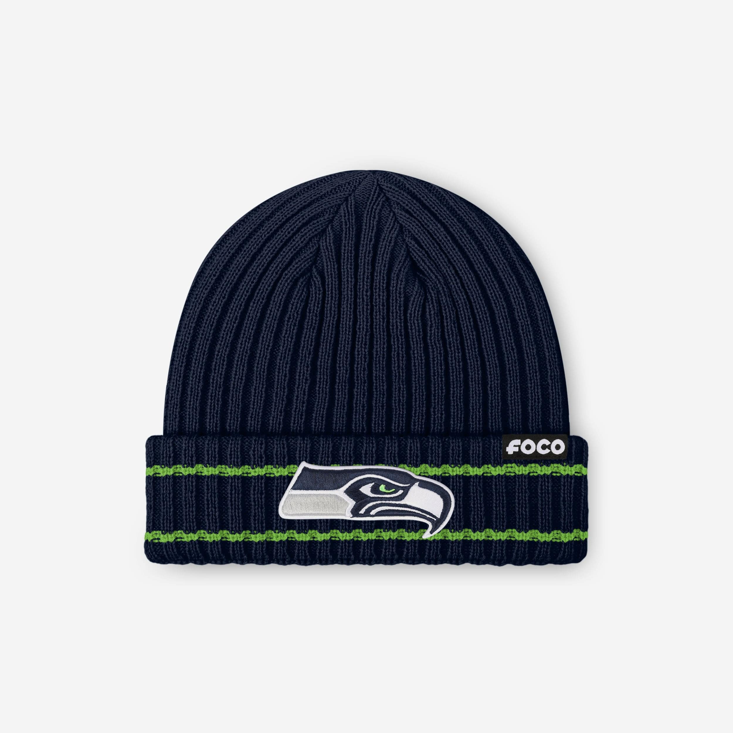 Seattle Seahawks Primary Logo Ribbed Beanie